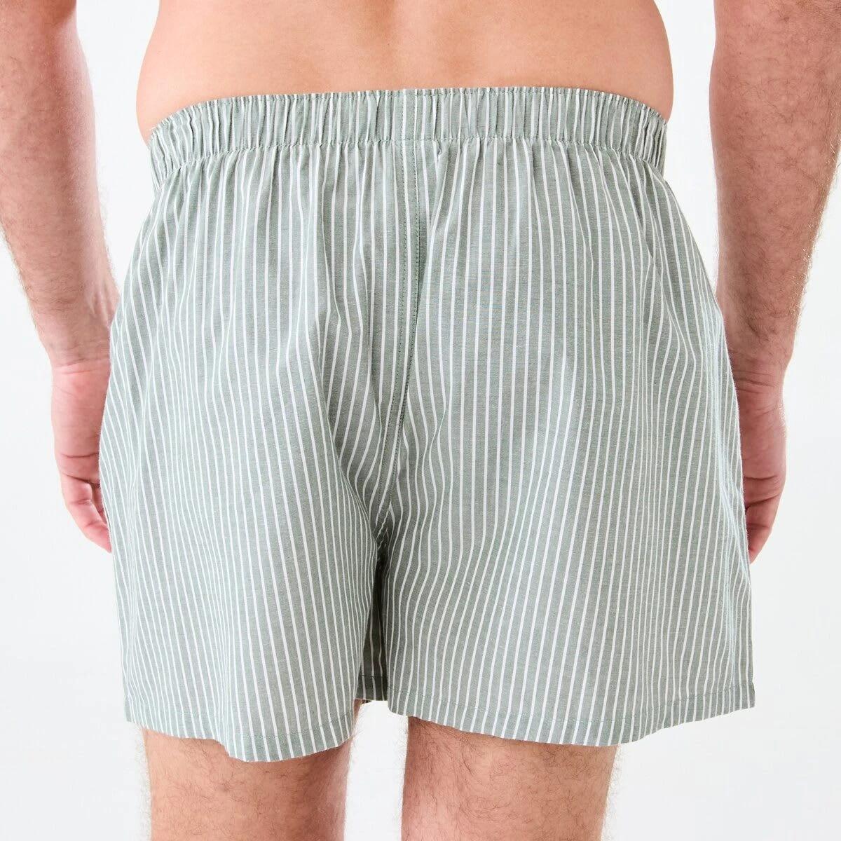 6 3 Pack Alpha Classic Woven Boxers STRIPE CHECKS, 6 of 7