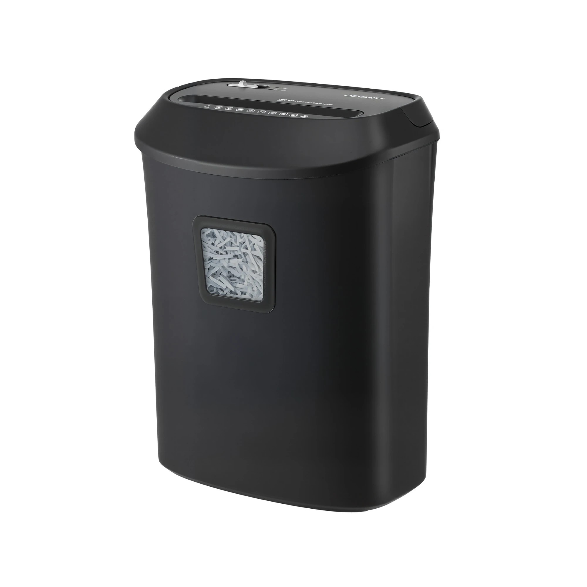 1 Devanti 25L Paper Shredder 14 Sheet P4 Cross Cut for Home Office - Black, 1 of 10