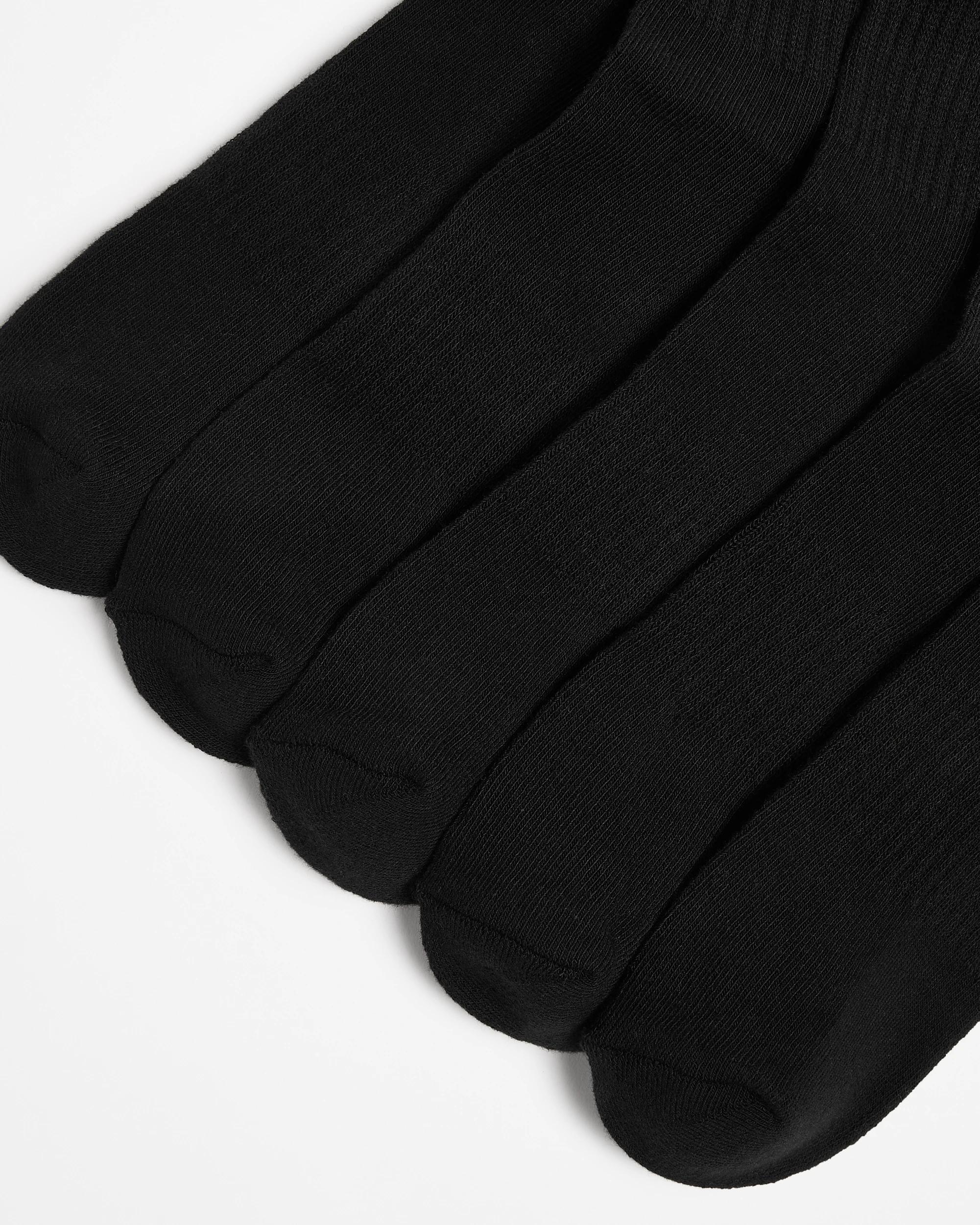 2 Australian Cotton Blend 5 Pack Sport Quarter Crew  Socks - Maxx BLACK, 2 of 3