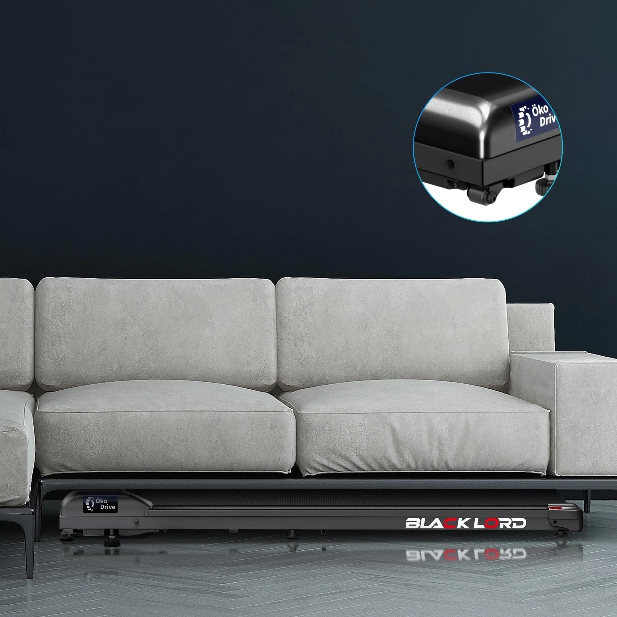 8 Black Lord Treadmill Electric Walking Pad Home Office Gym Fitness Remote Control - Black, 8 of 9