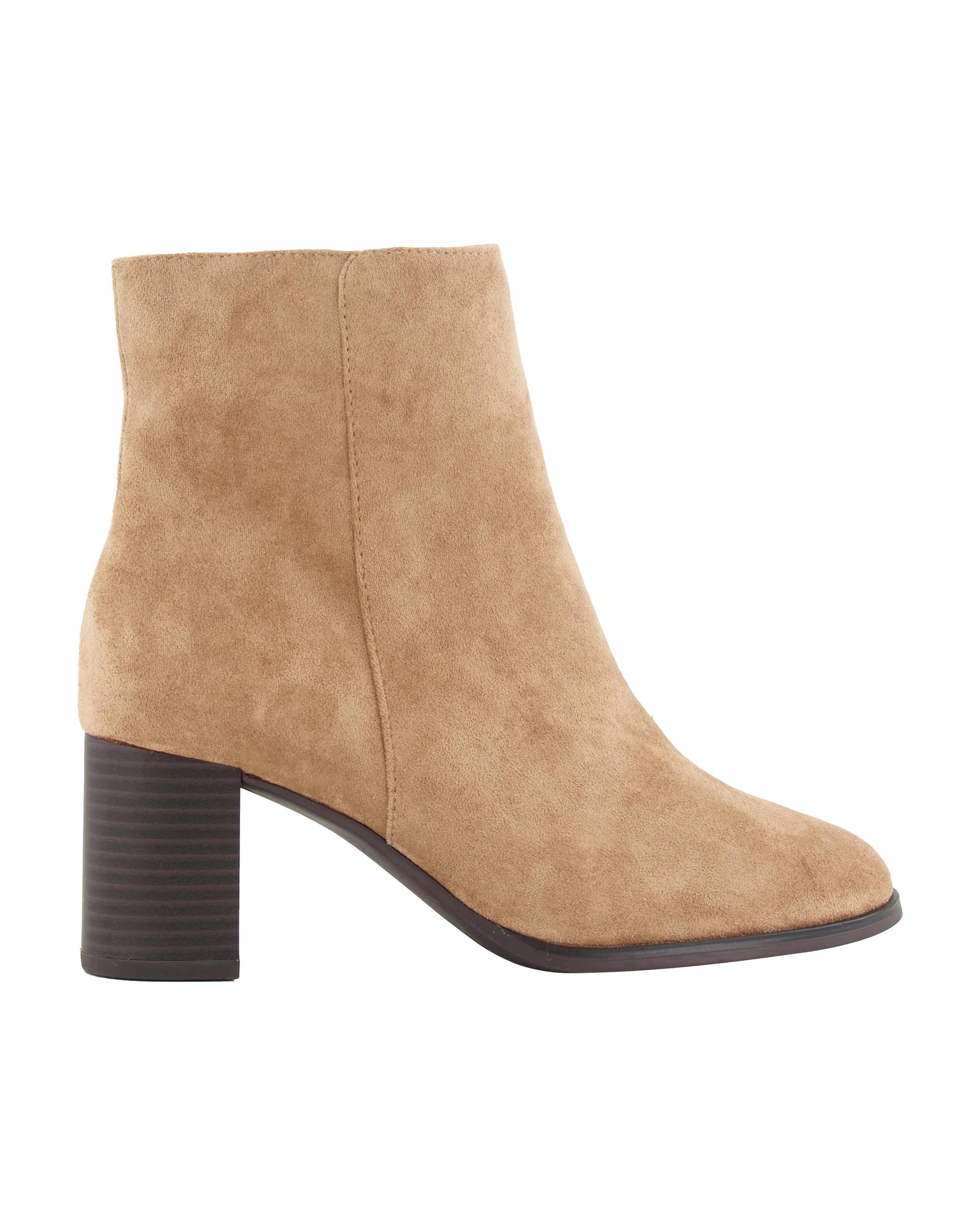1 Block Heel Ankle Boots Stone, 1 of 4