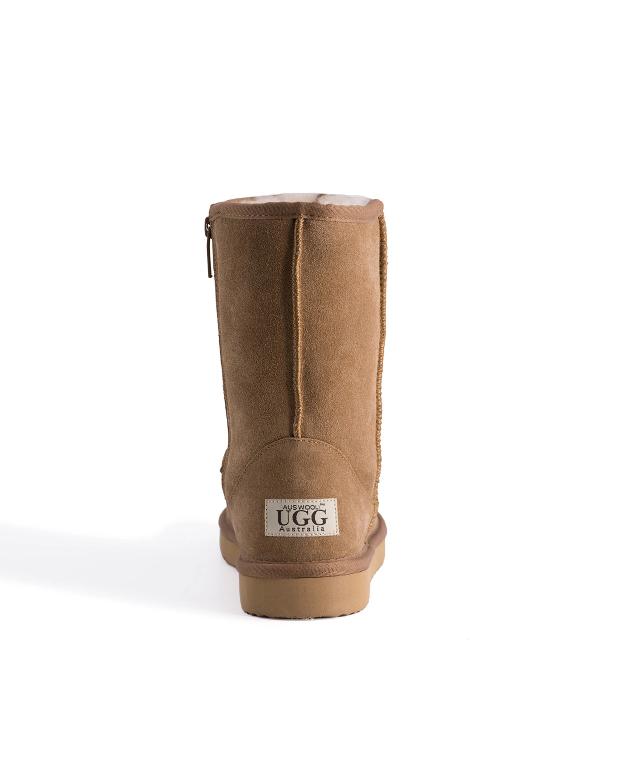 3 Aus Wooli Ugg Mid Calf Zip Up Sheepskin Boot, 3 of 6