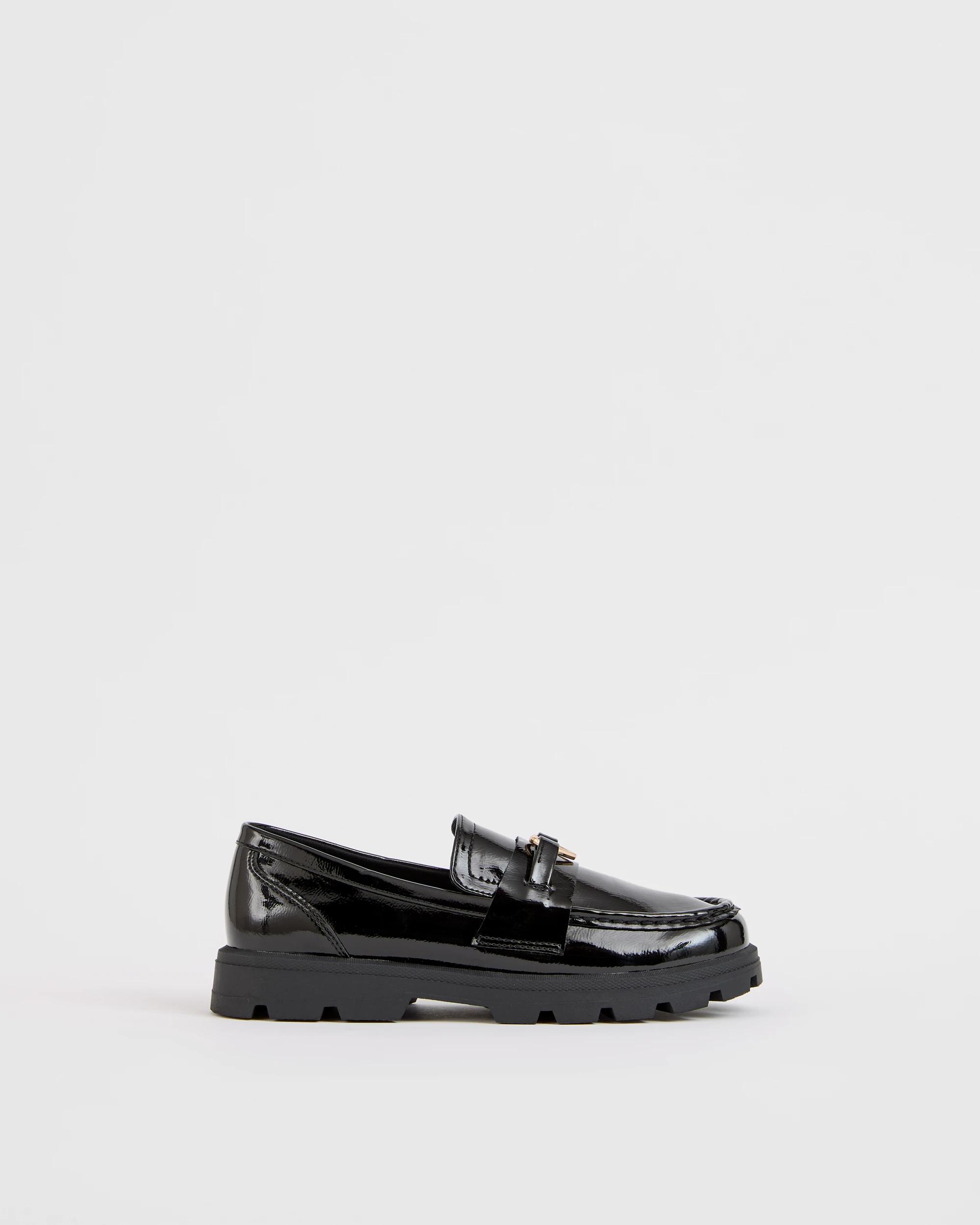 1 Target Youth Girls Senior Heart Loafer BLACK, 1 of 3