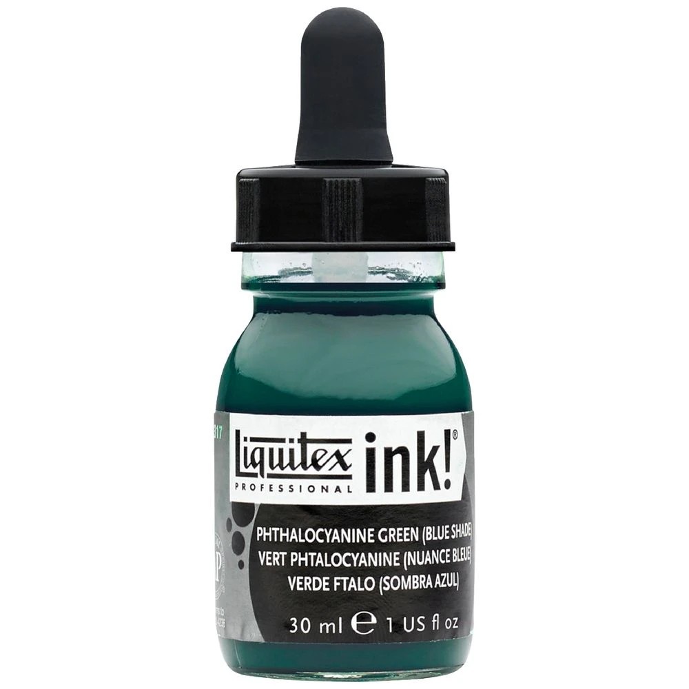 1 Liquitex Professional Ink 30mL Phthalocyanine Green Blue, 1 of 2