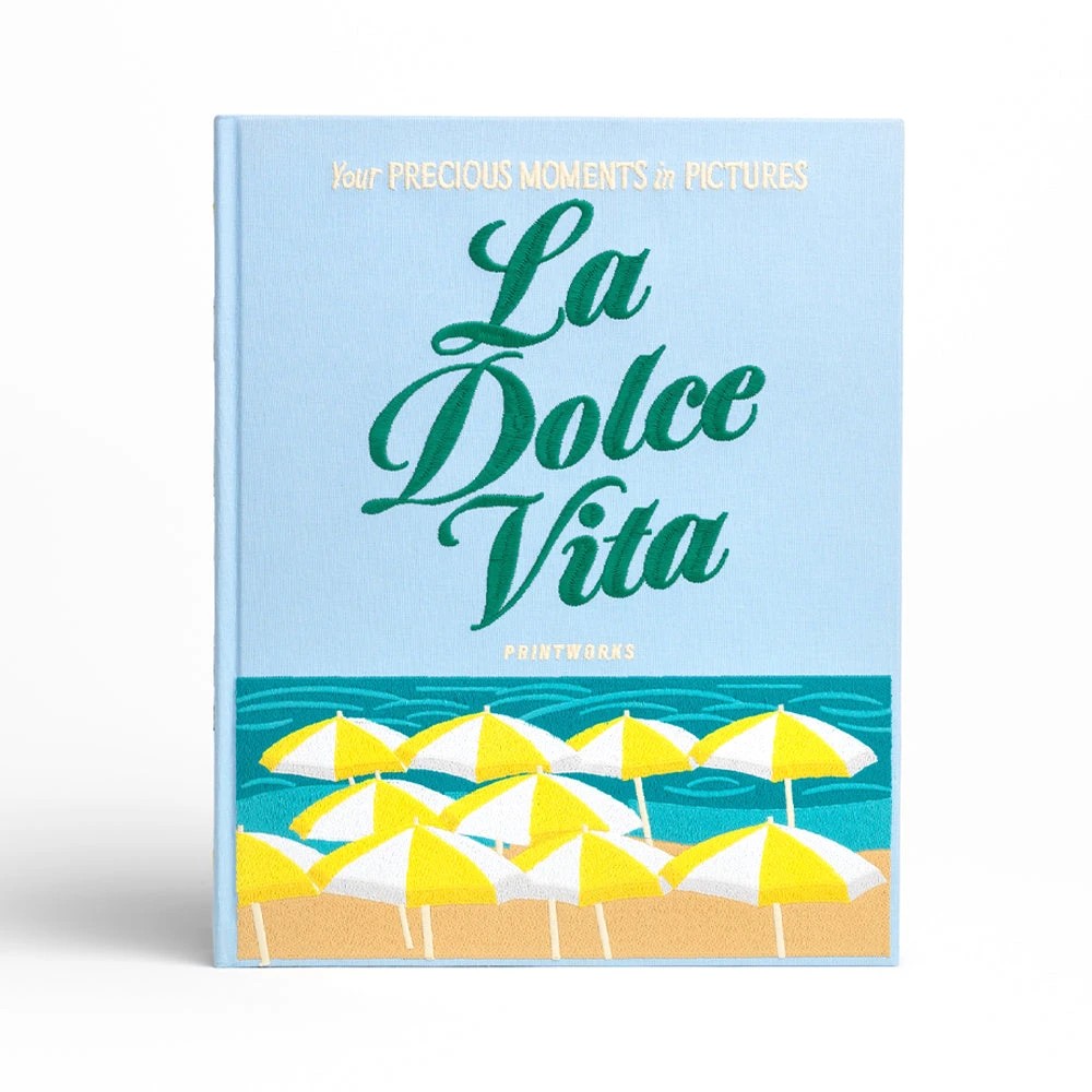1 Printworks Embroidered Photo Album-Dolce Vita - Blue, 1 of 4