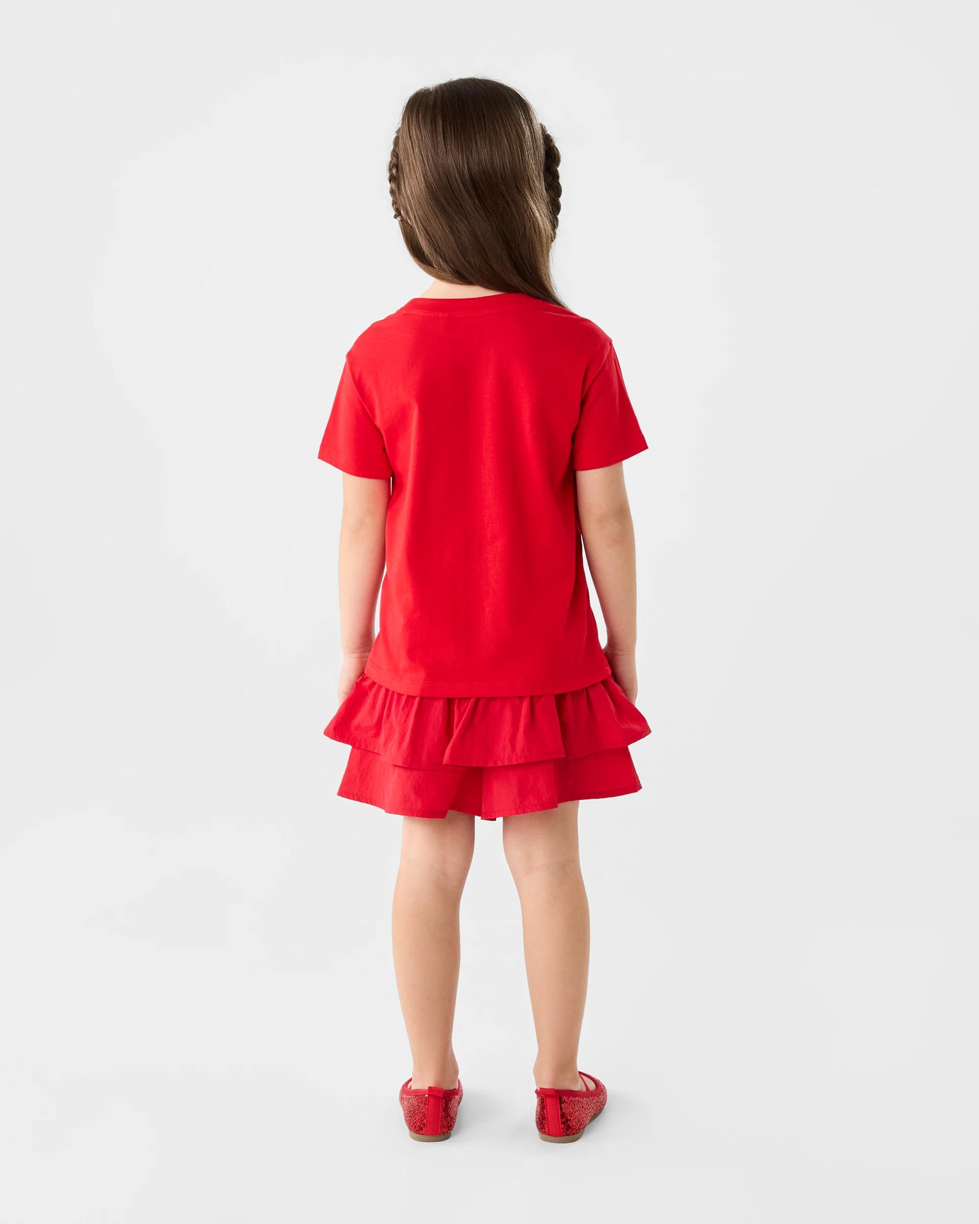 6 Christmas Print T-shirt Red Uncrn, 6 of 6