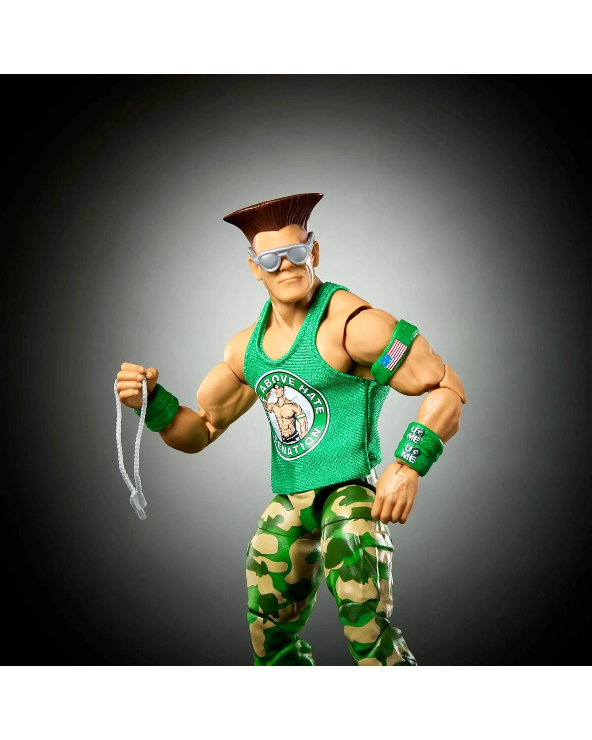4 WWE X Street Fighter Elite Collection John Cena as Guile 6 inch Action Figure, 4 of 5