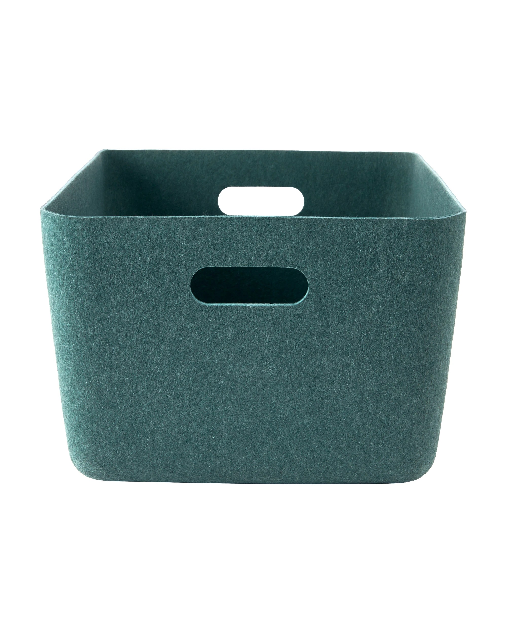 2 Moulded Felt Basket - Green, 2 of 5