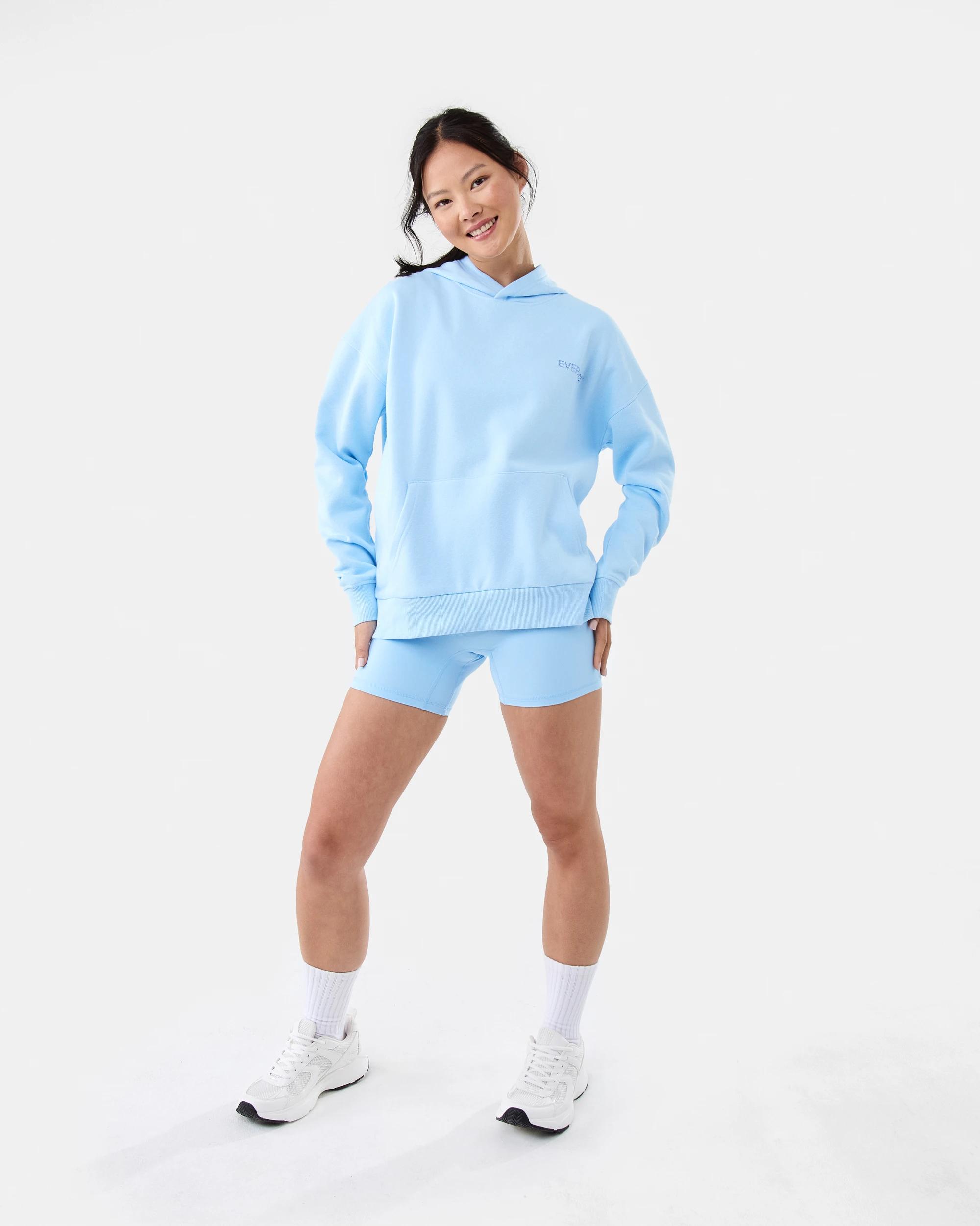 2 Everlast Womens Sparkle Oversized Hoodie Blue Chalk, 2 of 9