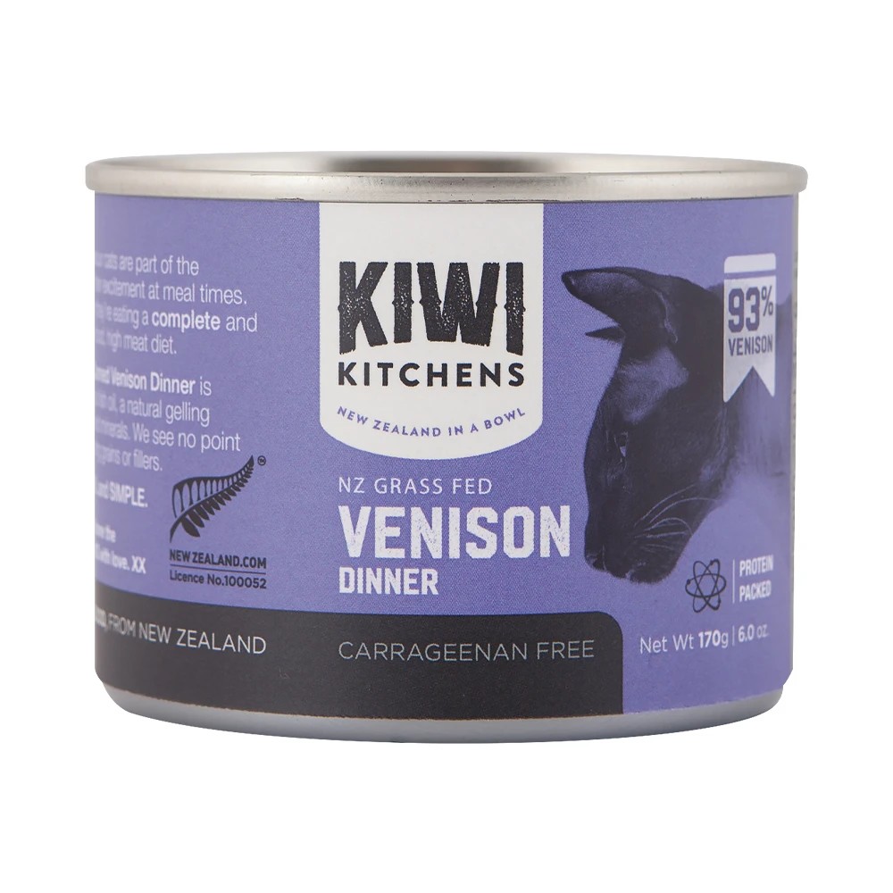 1 Kiwi Kitchens Canned Cat Food Venison Dinner 170 Gms 18 Pack, 1 of 1