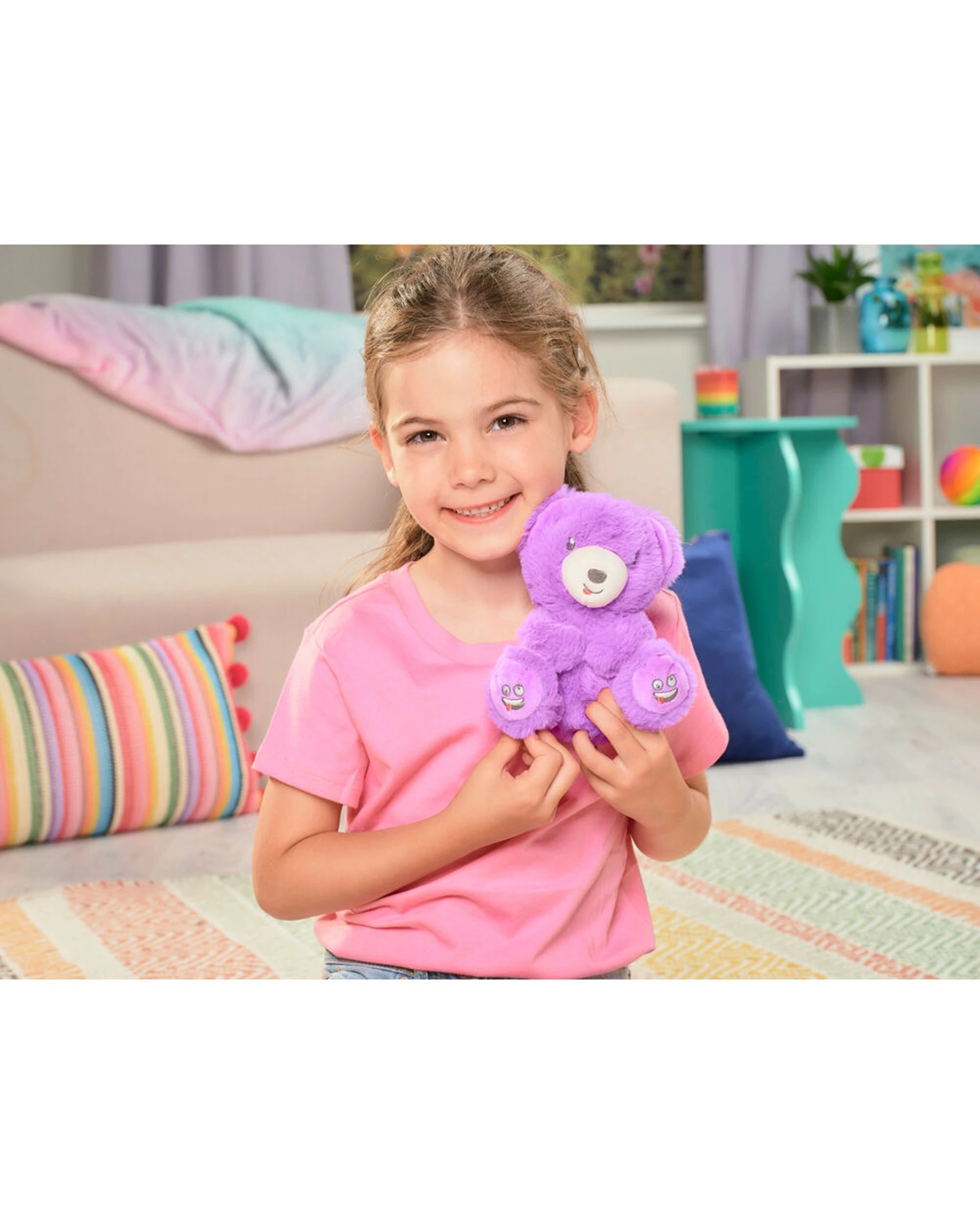 2 Mood Bears Silly Bear Mini Moods Soft Comforting Plush Toy 12x16cm - Purple, 2 of 4