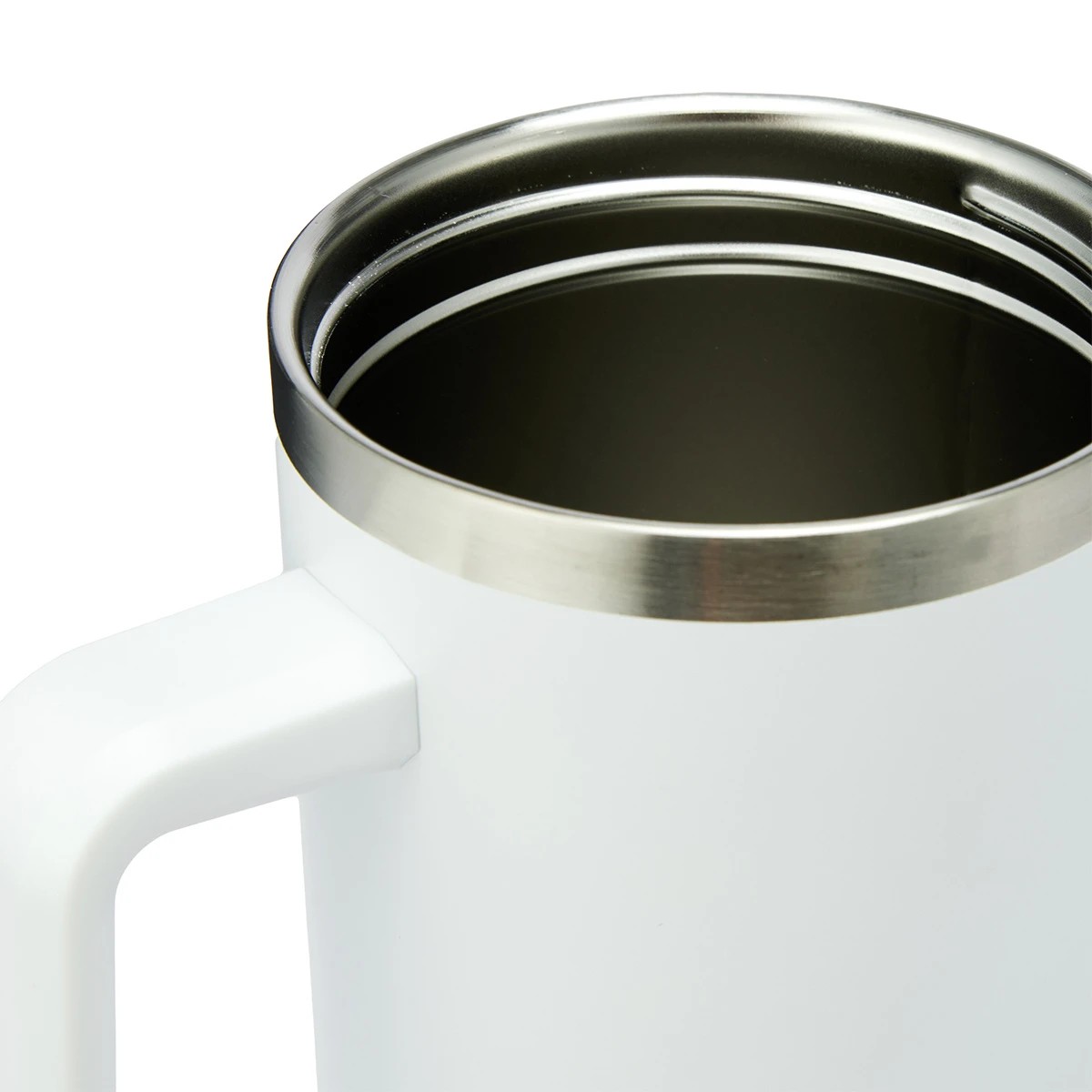 6 1.18L White Jumbo Tumbler with Handle, 6 of 10