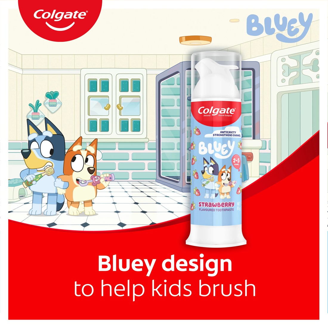 7 Colgate Kids Bluey Strawberry Pump Toothpaste 85g, 7 of 8