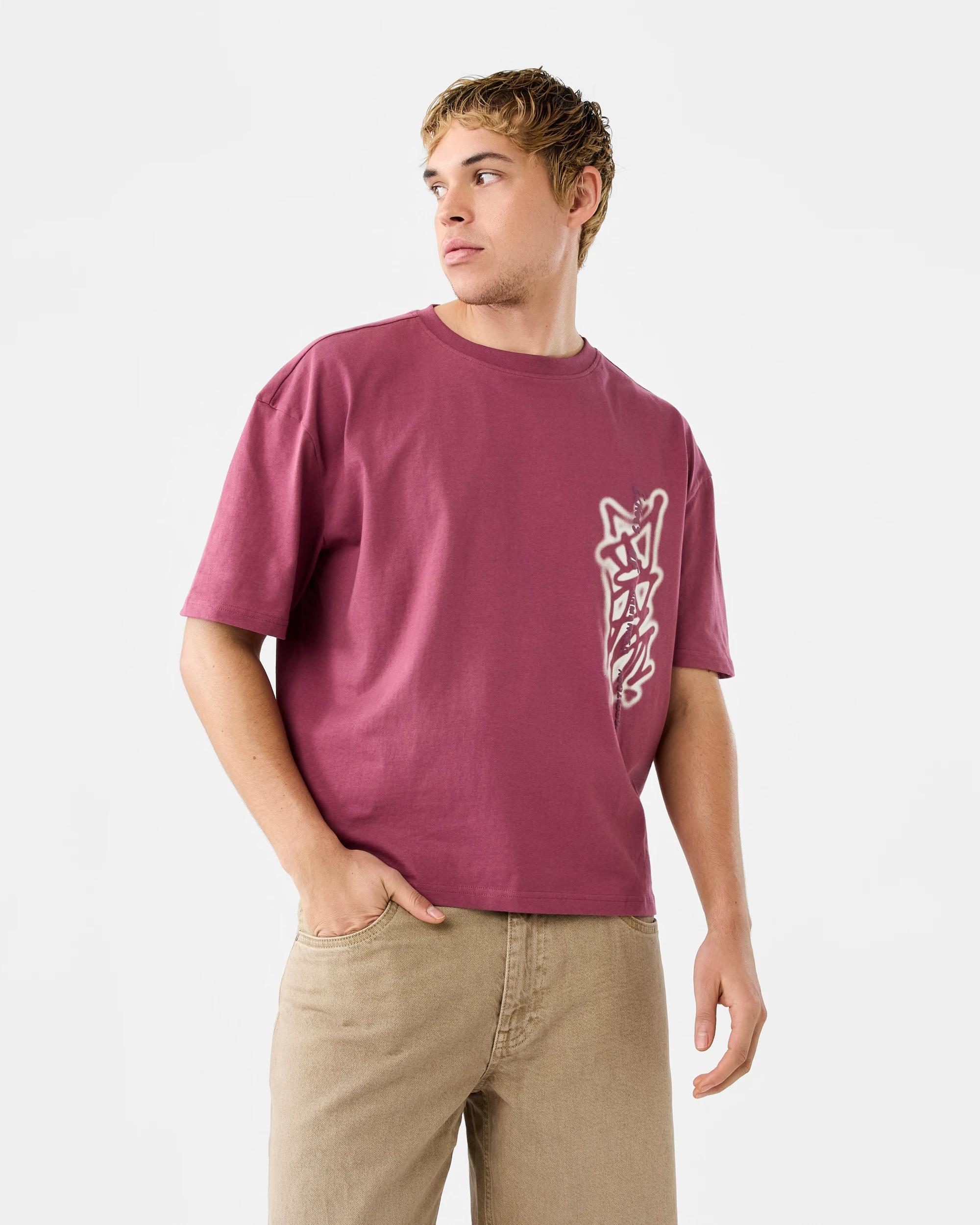 8 Boxy Print T-shirt Red Graffi, 8 of 9