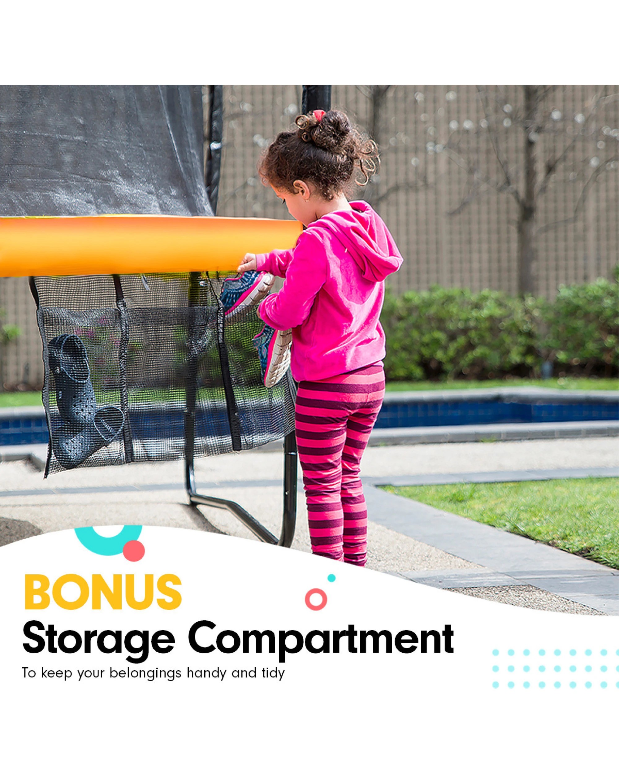 8 Kahuna 6 ft x 9 ft Rectangular Outdoor Trampoline - Orange - Orange, 8 of 10