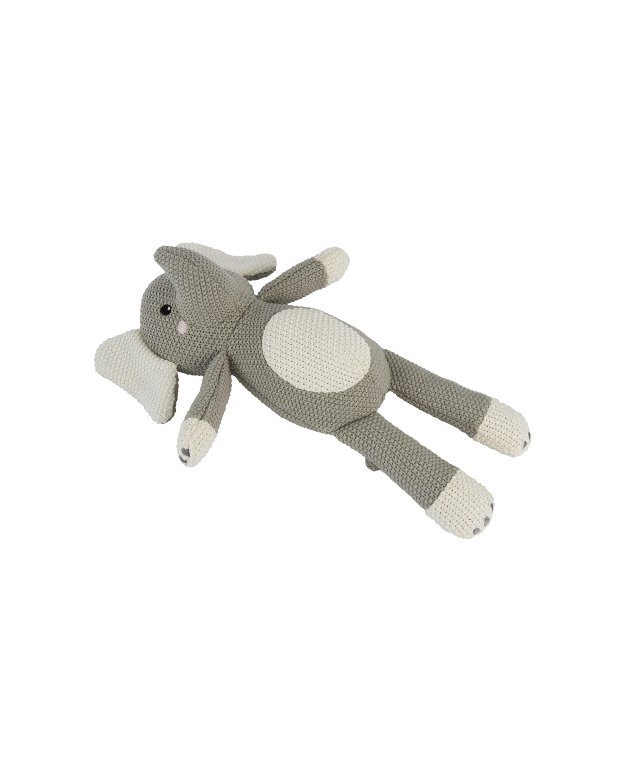 2 Splosh Baby Elephant Cotton Knitted Plush Kids Toy 32cm - Grey, 2 of 3