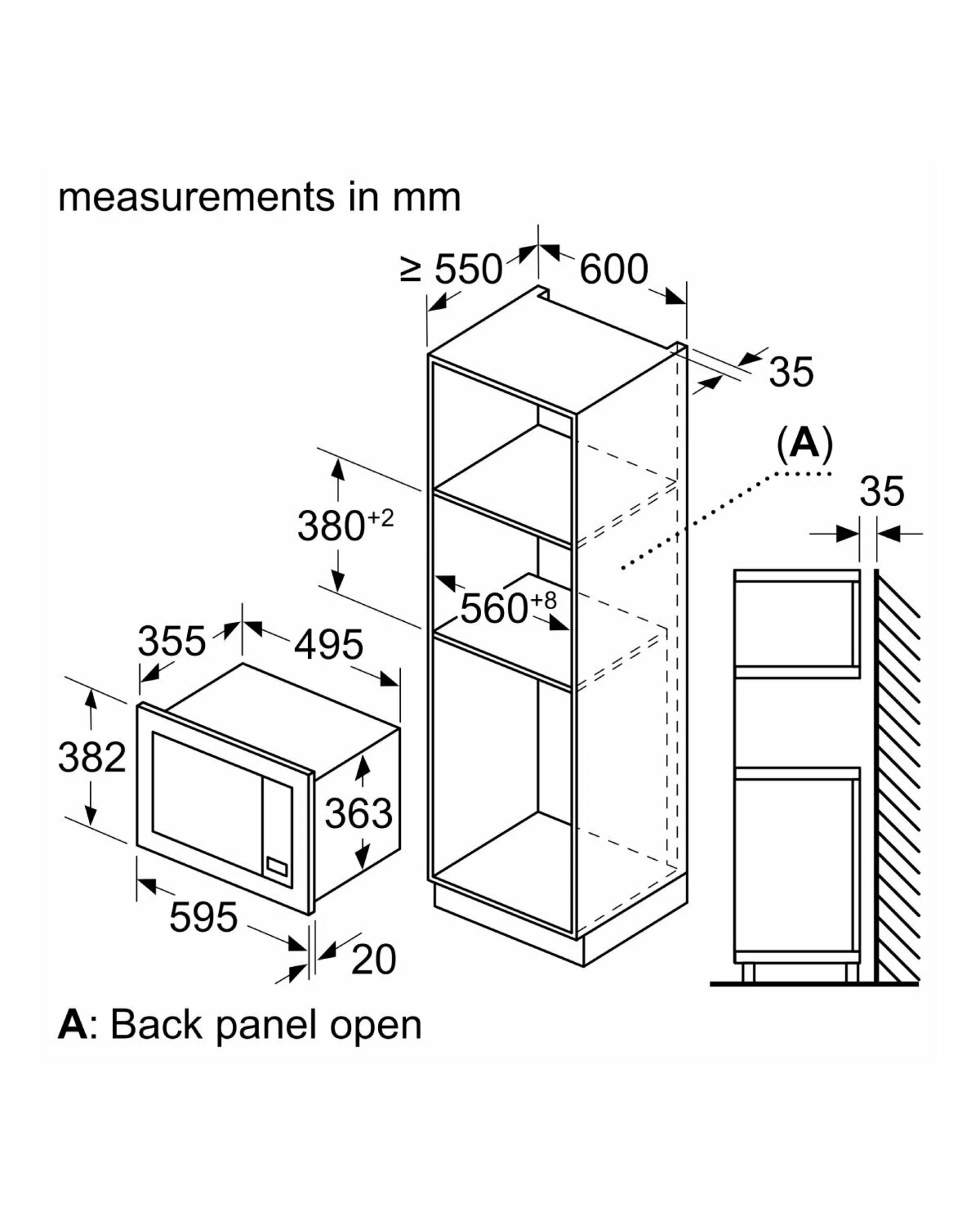 4 Bosch Serie 2 25L Built-in 800W Microwave Oven, 4 of 4