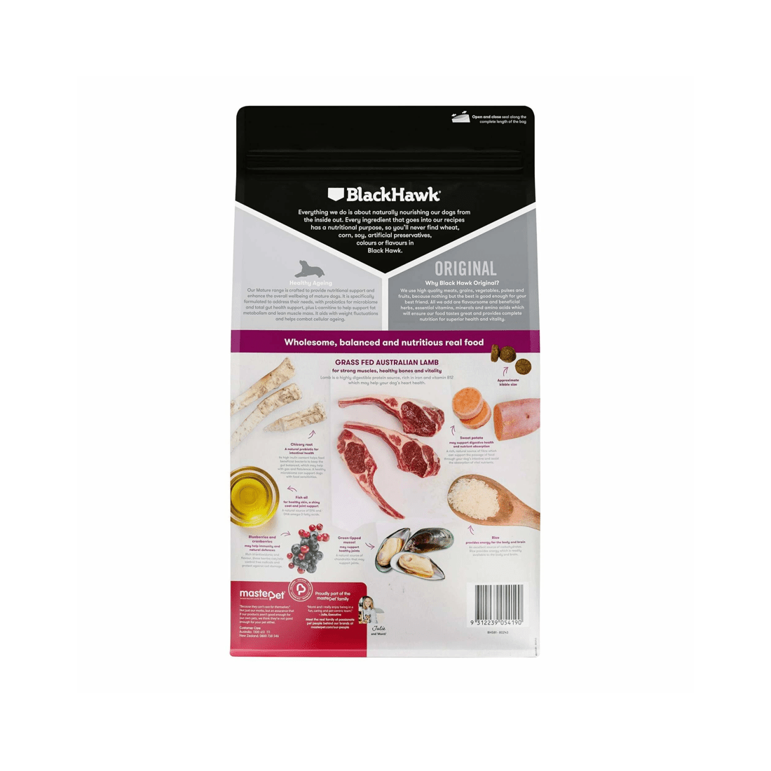 2 Black Hawk Mature Lamb & Rice Dog Food 3kg, 2 of 2