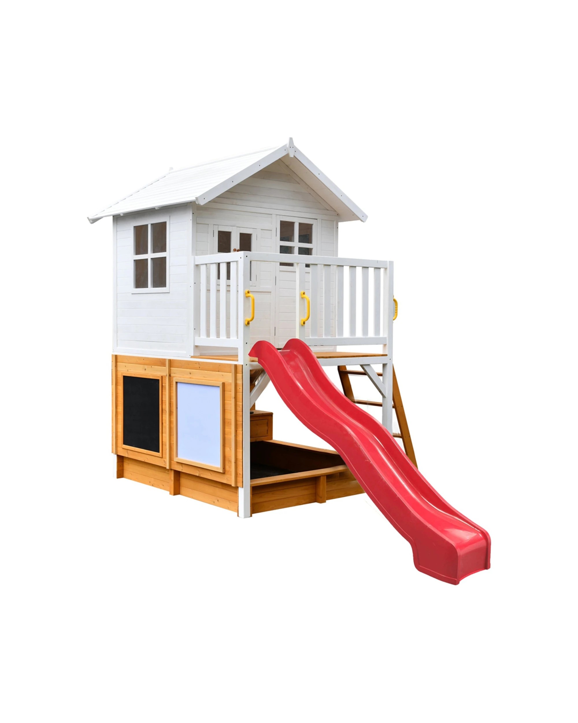 1 KIDZSHACK Inspiration Kids Cubby House With Kitchen Activity Wall Slide - Red, 1 of 3