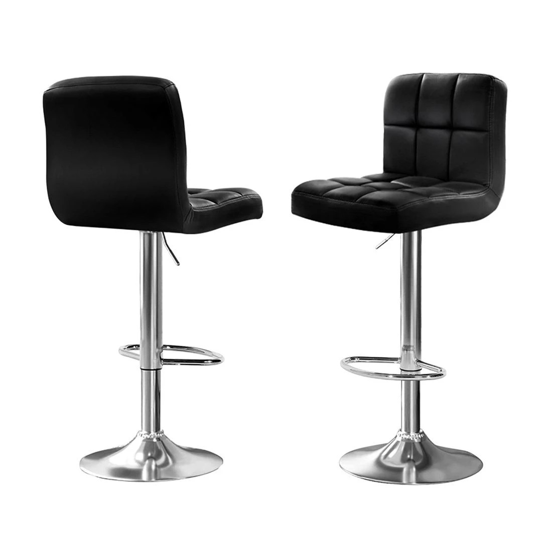 4 Artiss Bar Table and Stools Set Dining Desk Kitchen Chairs Cafe Pub - Black, 4 of 7