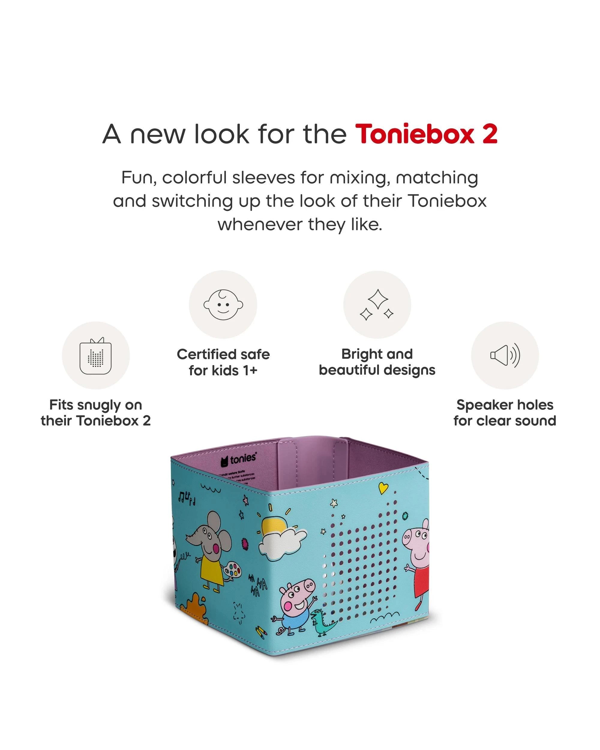 2 Tonies - Toniebox 2 Sleeve: Peppa Pig - Multi, 2 of 5
