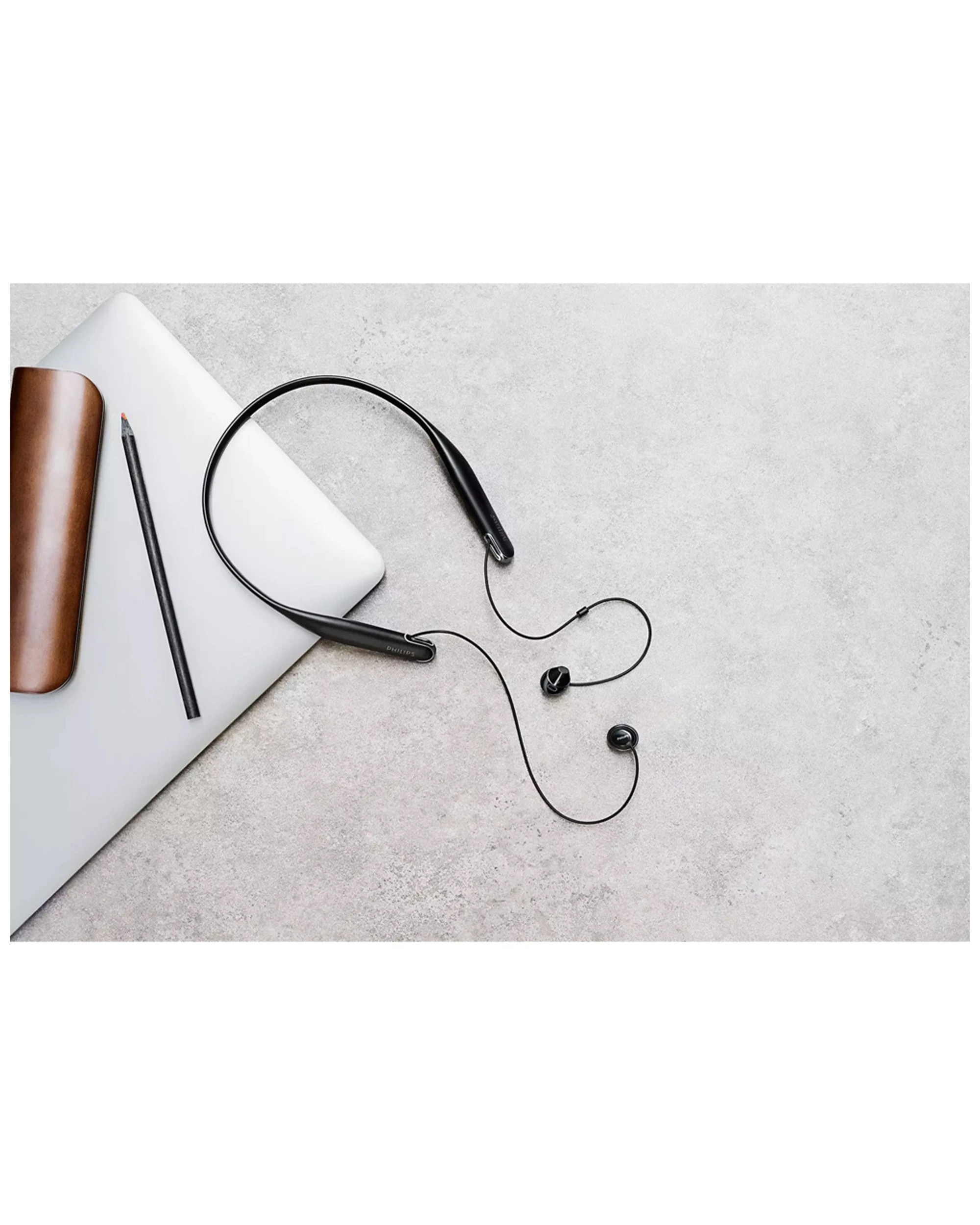 4 Philips Flite Wireless Hyprlite Invisible Feel Bluetooth Neckband Headphones - Black, 4 of 4