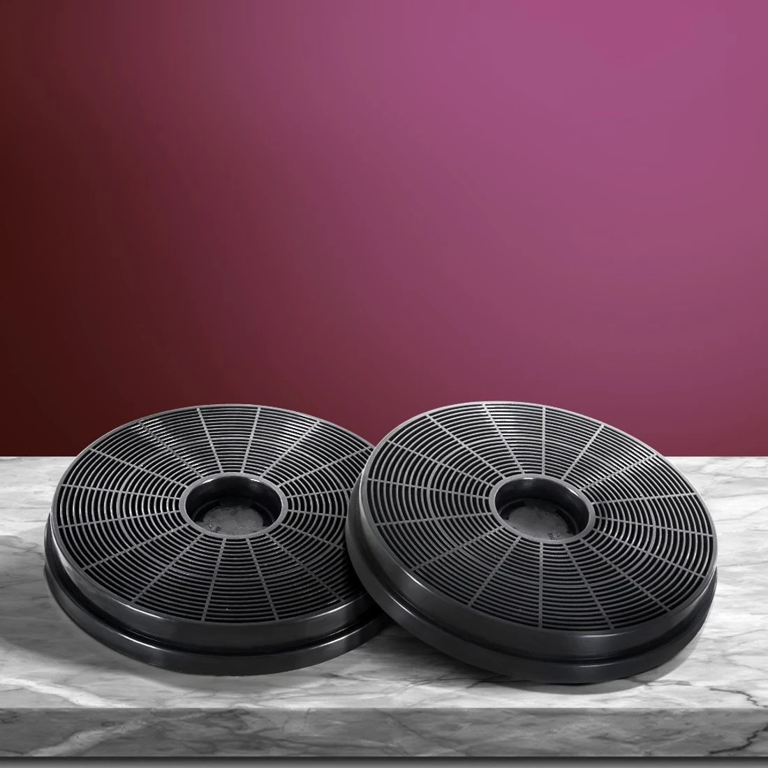 6 Devanti 17cm Range Hood Carbon Charcoal Filters Replacement - Black, 6 of 6