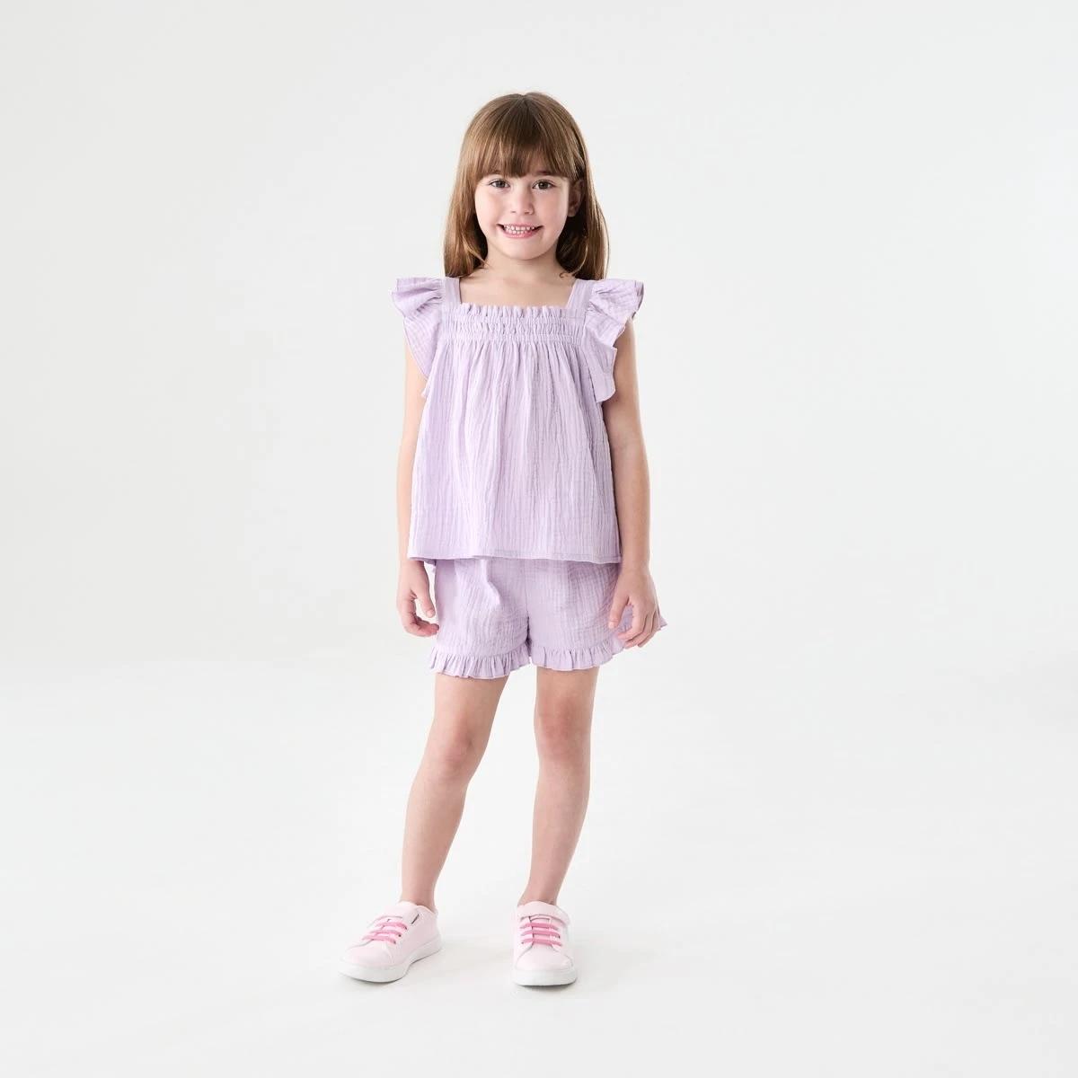 5 Frill Hem Shorts PASTEL LILAC, 5 of 6