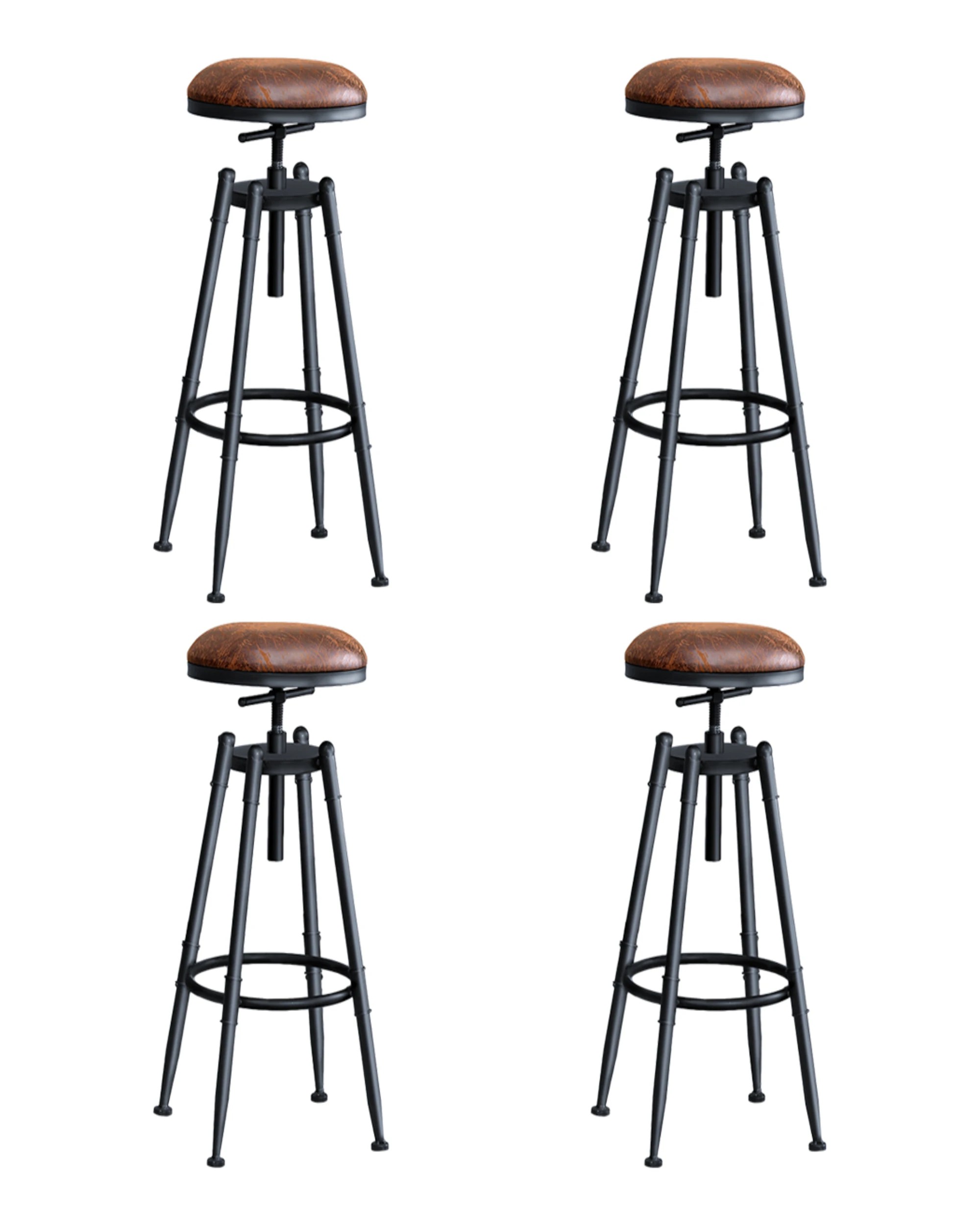 1 Levede 4x Bar Stools - Brown, 1 of 1