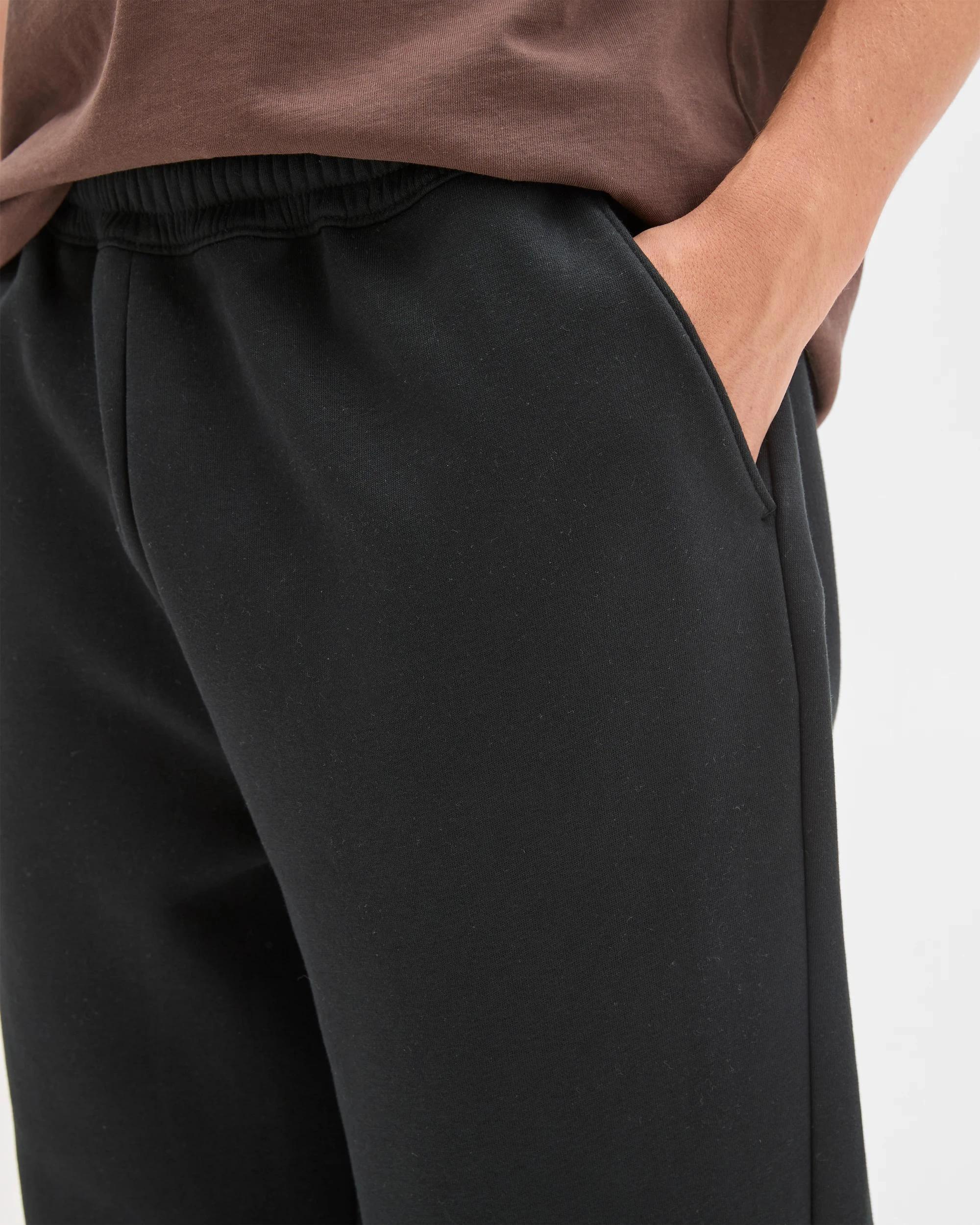 5 Commons Australian Cotton Blend Heavyweight Cuffed Trackpants BLACK, 5 of 6