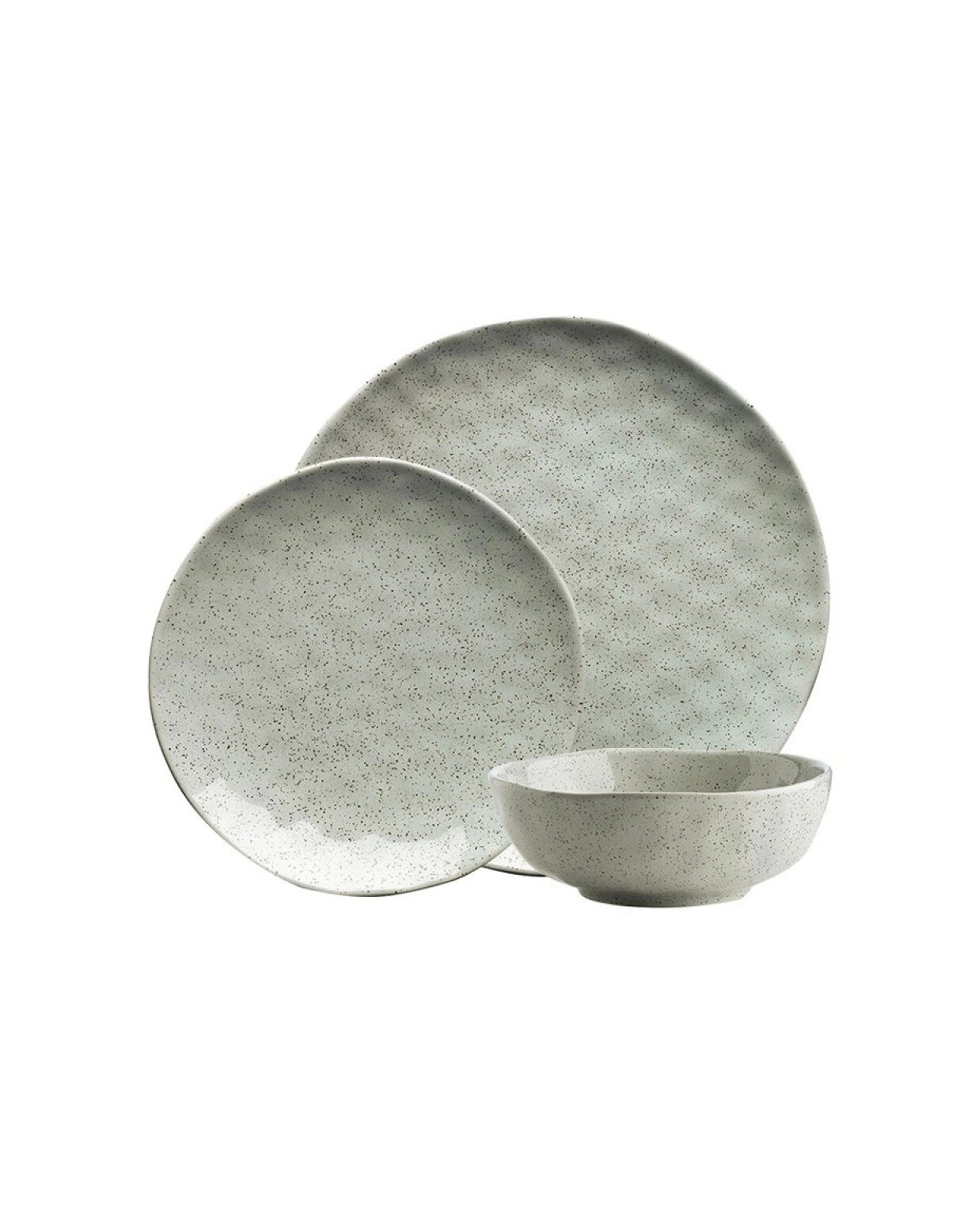1 Ecology 12pc Speckle Duckegg Dinner Set Dinnerware - Blue, 1 of 8
