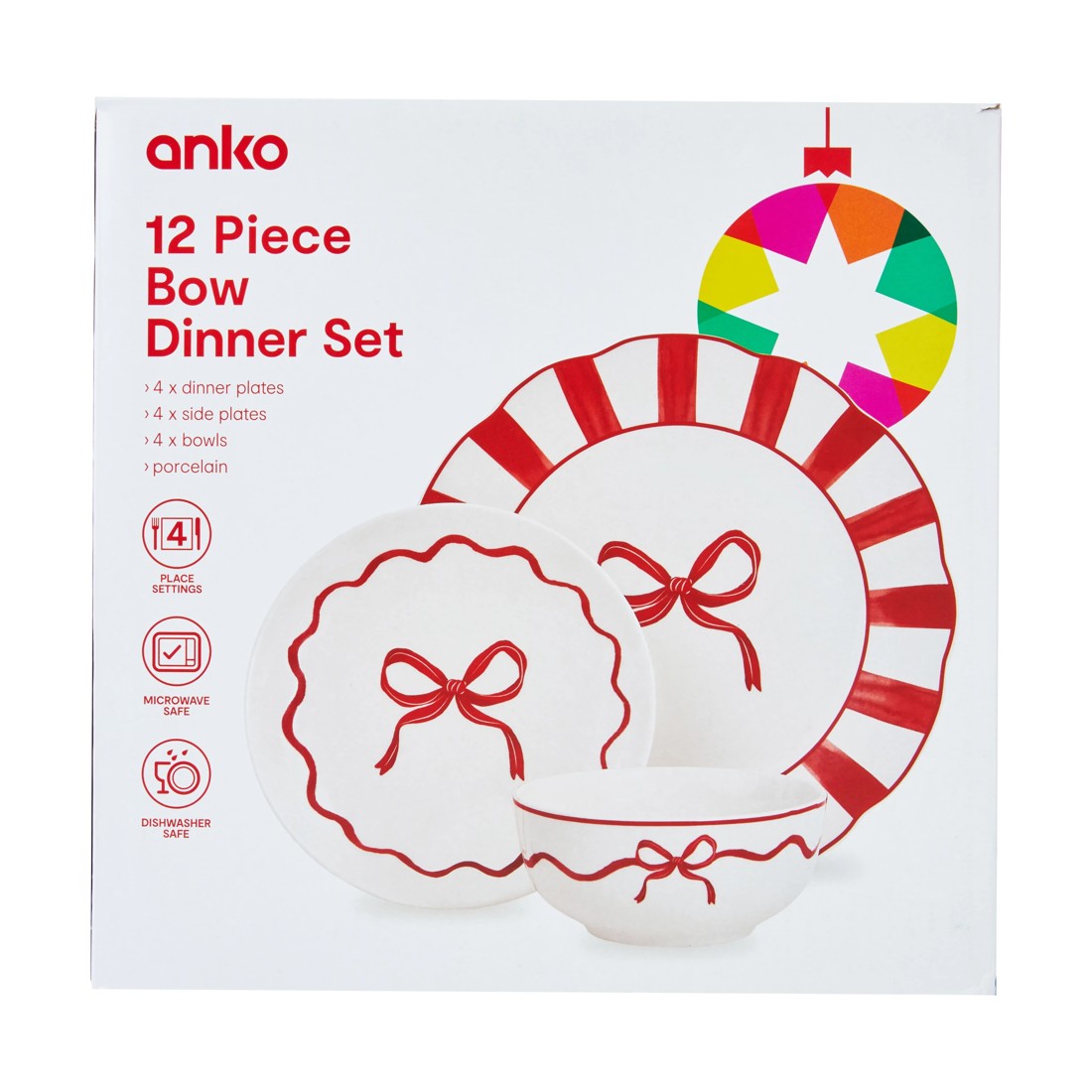 7 12 Piece Bow Dinner Set, 7 of 7