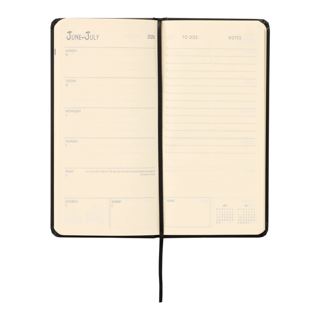 6 Keji Slim Week to View 2026 Diary Black, 6 of 7