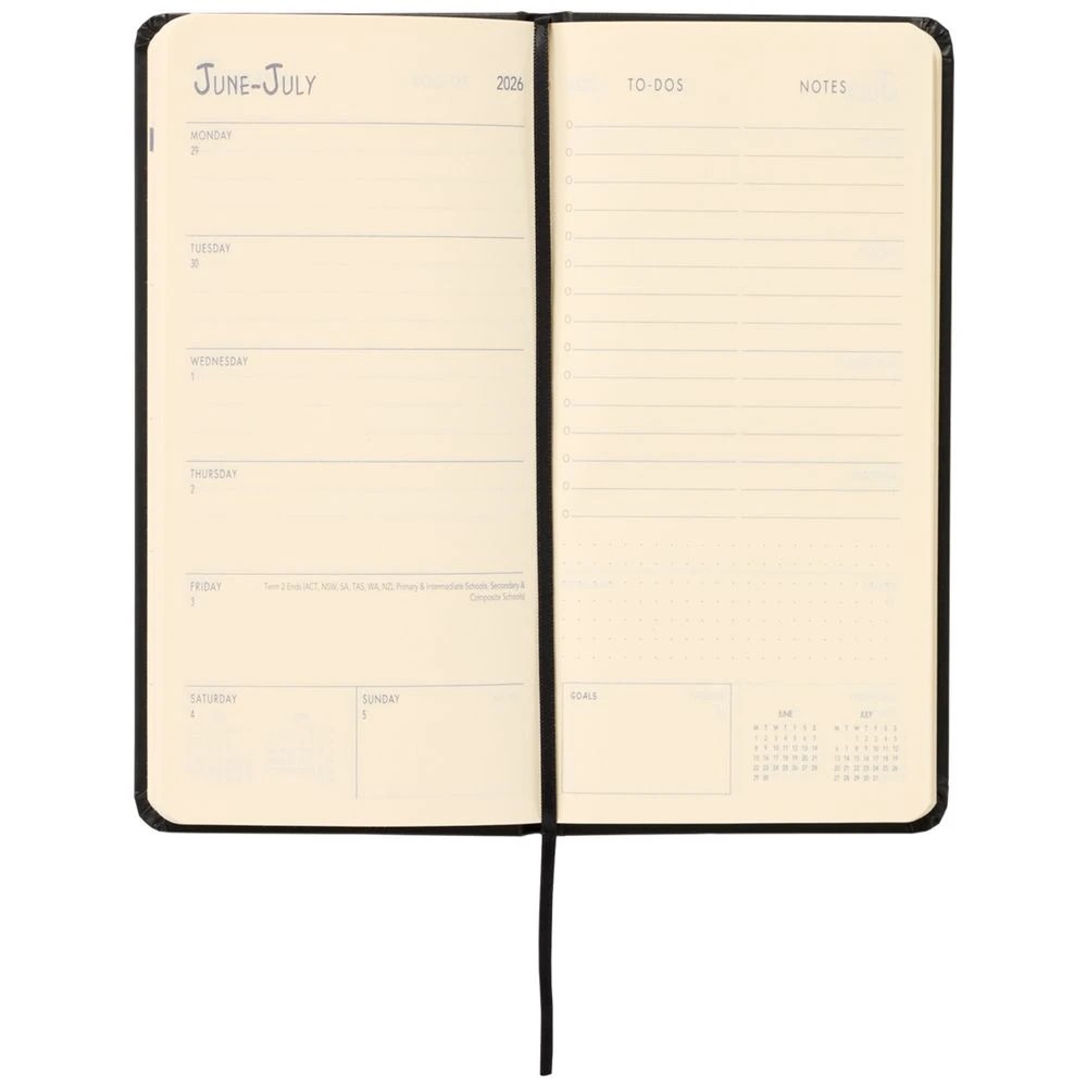 6 Keji Slim Week to View 2026 Diary Black, 6 of 7