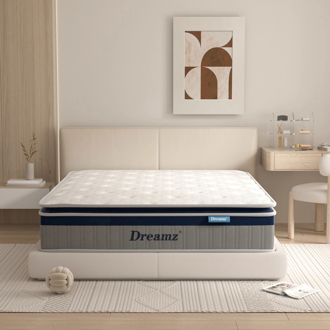 7 DreamZ Spring Mattress Pillow Top 7 Zone Pocket Spring Memory Foam 32cm Double, 7 of 7