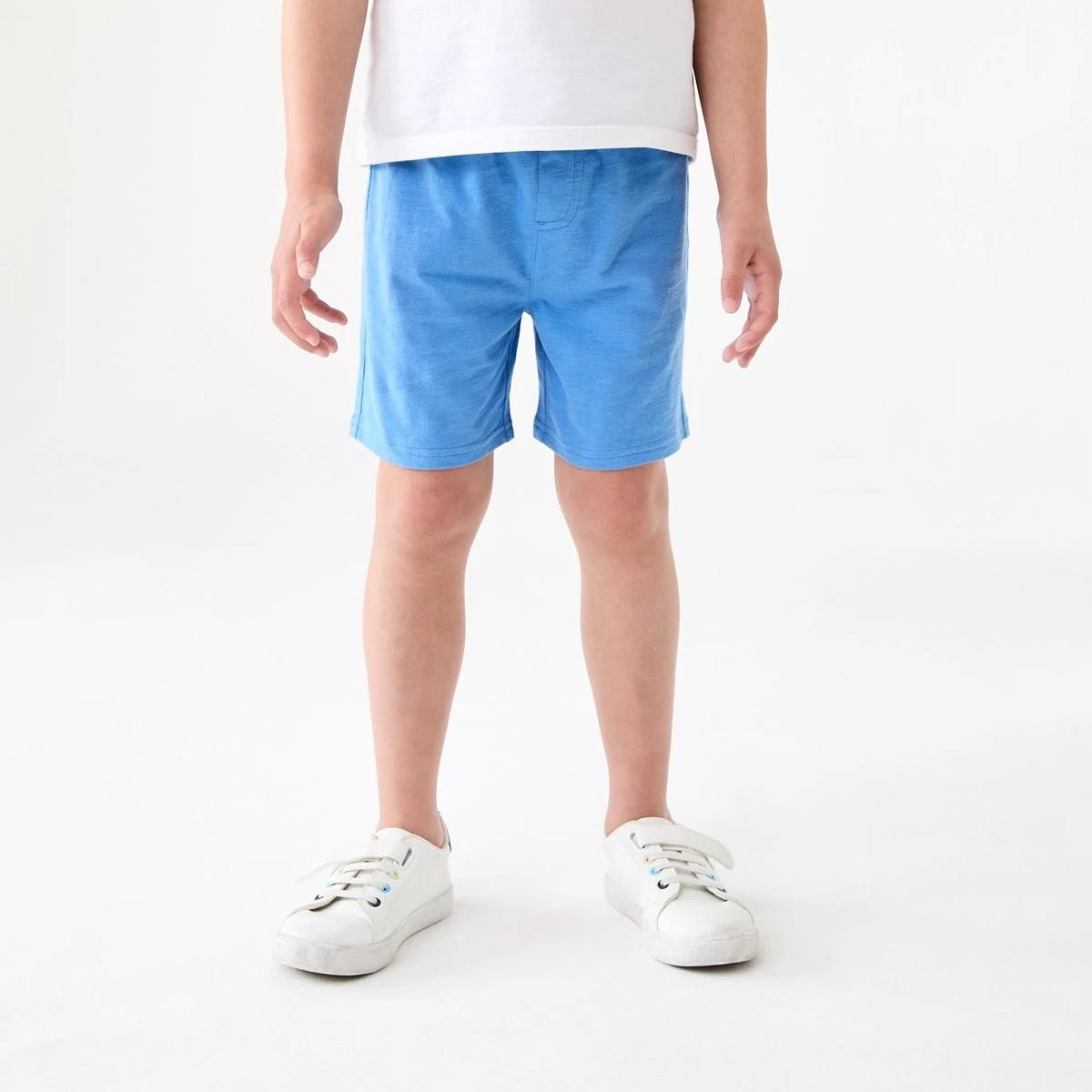 1 Cotton Knit Shorts SILVER LAKE BLUE, 1 of 5