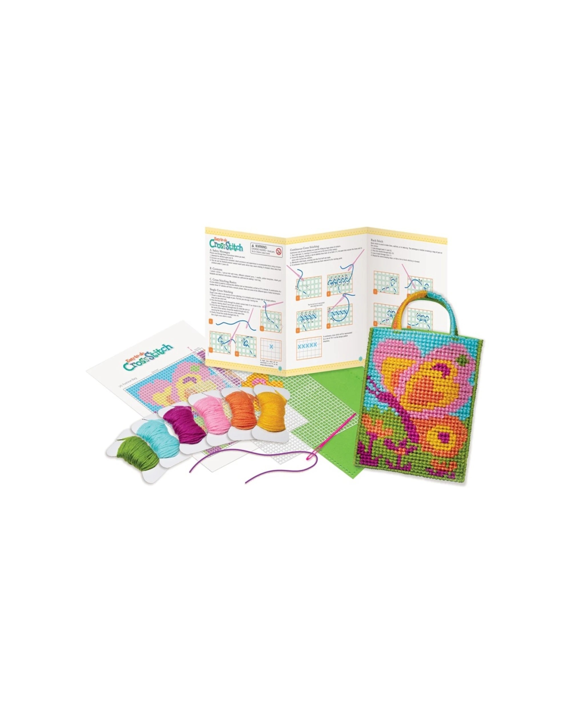 2 4M Easy-To-Do Craftwork Cross Stitch Kit Kids Children Activity Art Work - Multi, 2 of 3