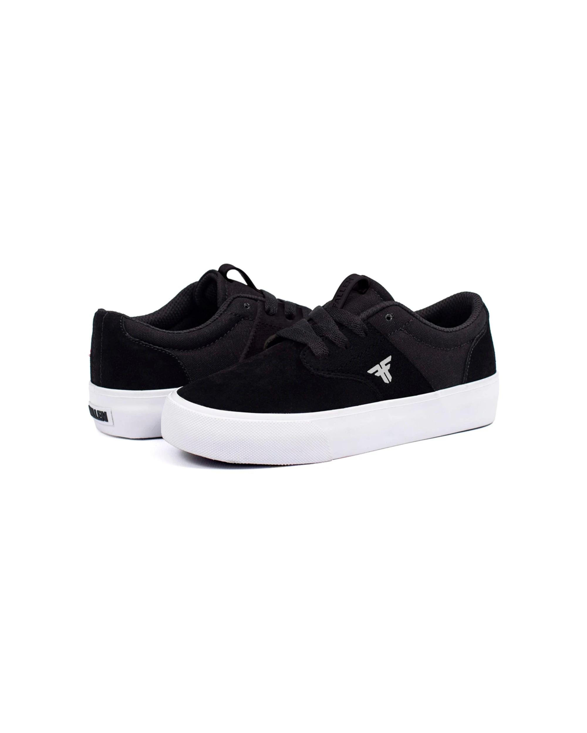 2 Fallen Footwear Phoenix Kids Vulcanised Sole Skate Sneakers Shoes BLACK/WHITE, 2 of 5