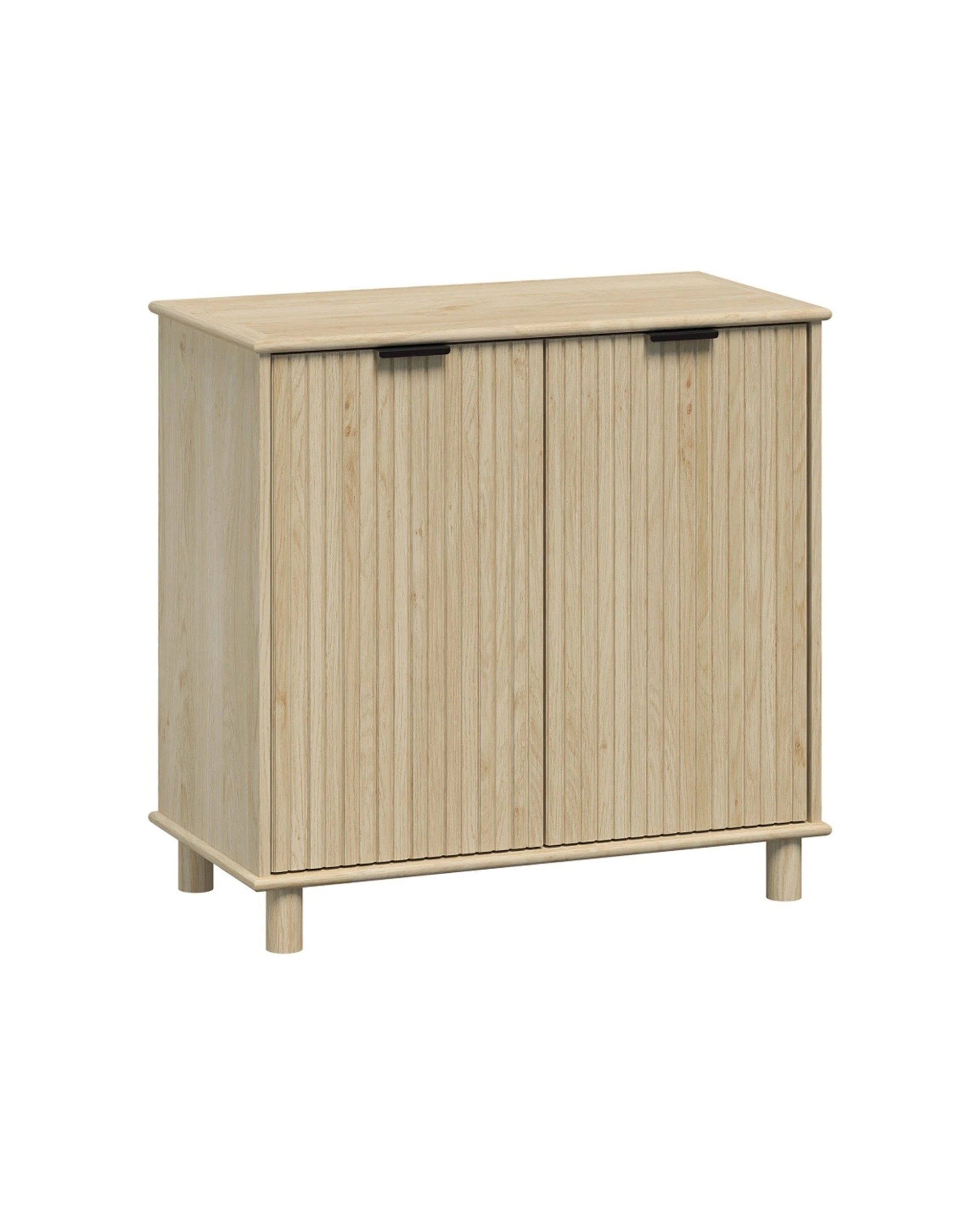 1 Alpine Bay Sorrento 2 Door Vertical Groove Sideboard Cupboard Decor Swedish Oak - Natural, 1 of 9
