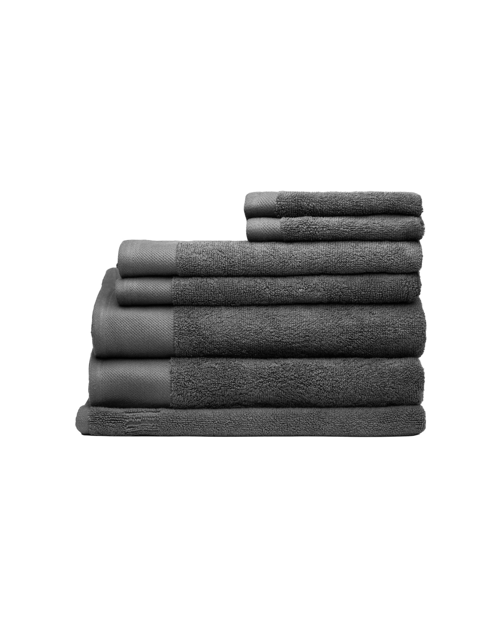 1 Sheraton Luxury 7pc Maison Byron Cotton Towel Pack Set
 - Grey, 1 of 4
