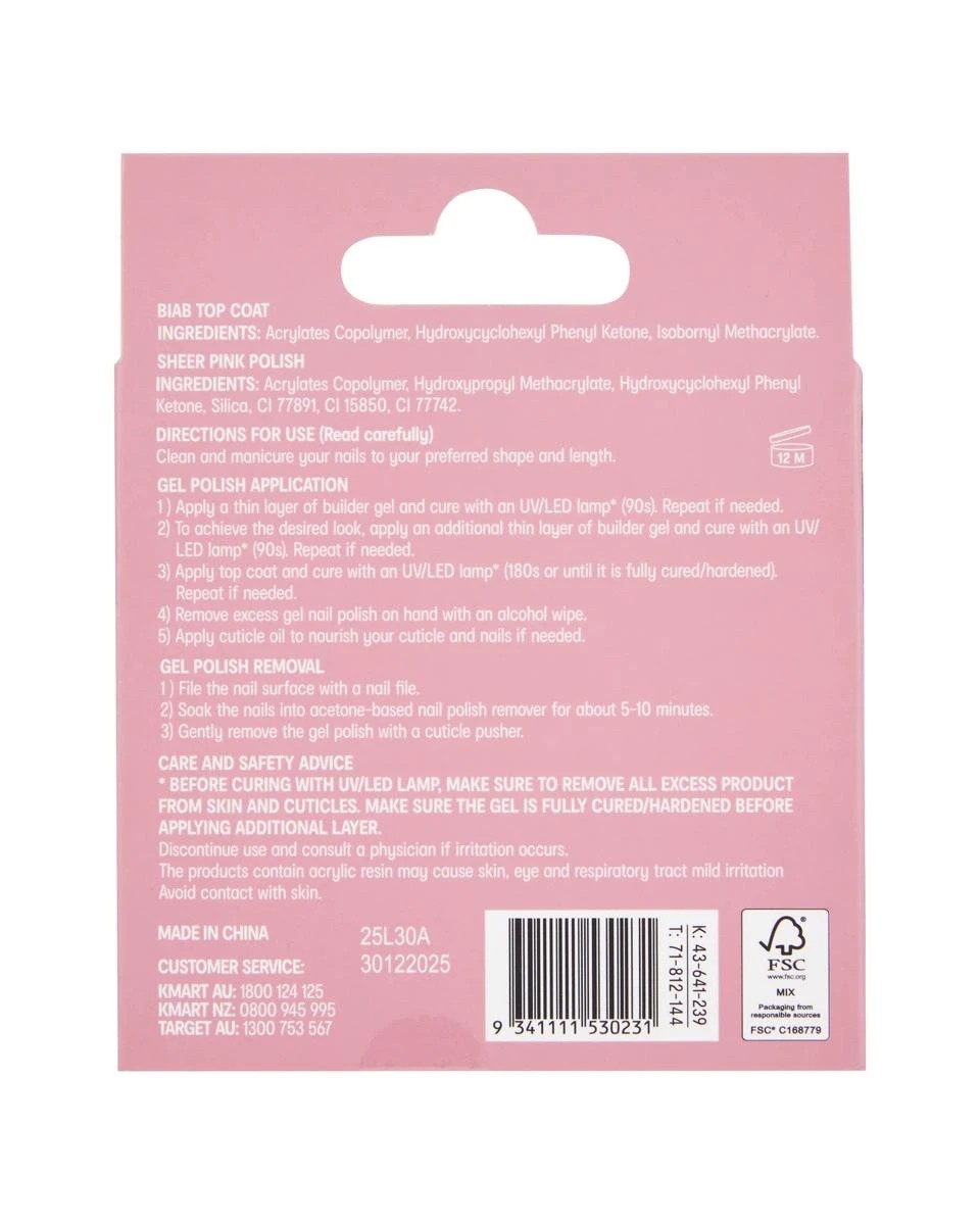 5 OXX Cosmetics BIAB Nail Polish Duo Set - Top Coat and Sheer Pink Polish, 5 of 5