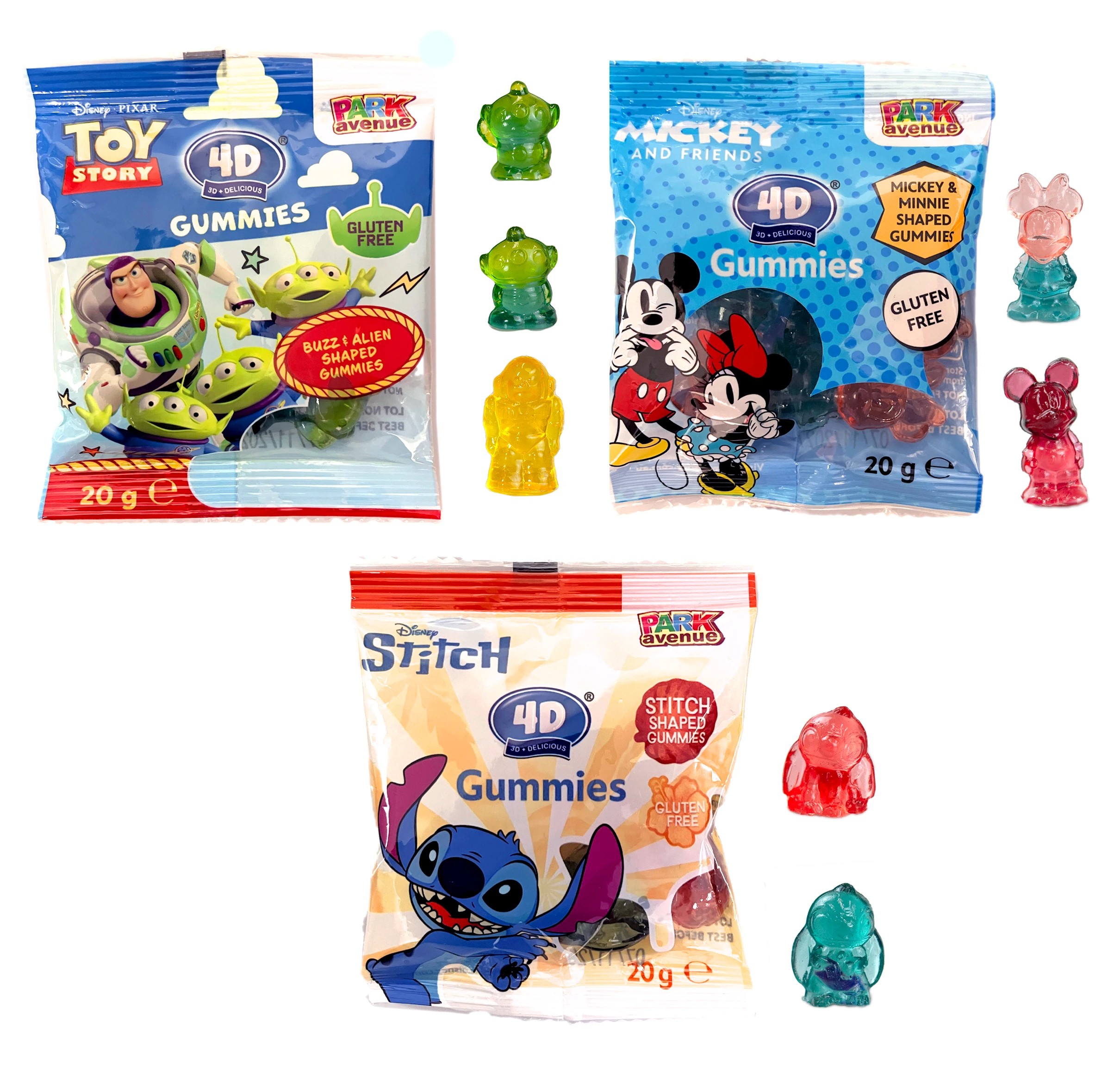 1 15 Pack Park Avenue Disney 4D Gummies 300g - Assorted, 1 of 2