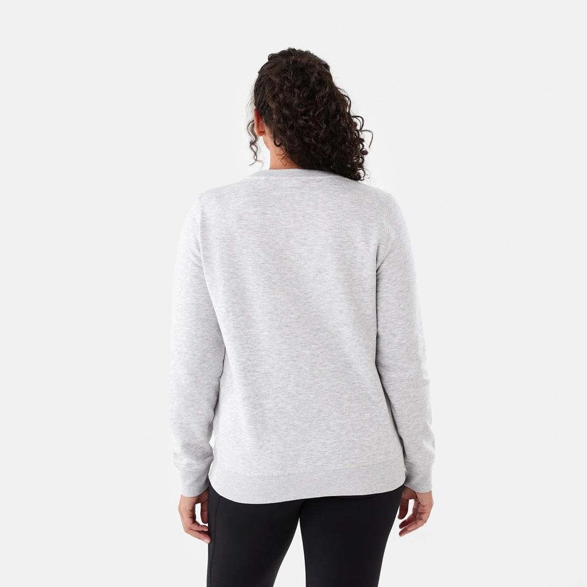 3 Active Womens Basic Crew Sweatshirt SOFT GREY MARLE, 3 of 5