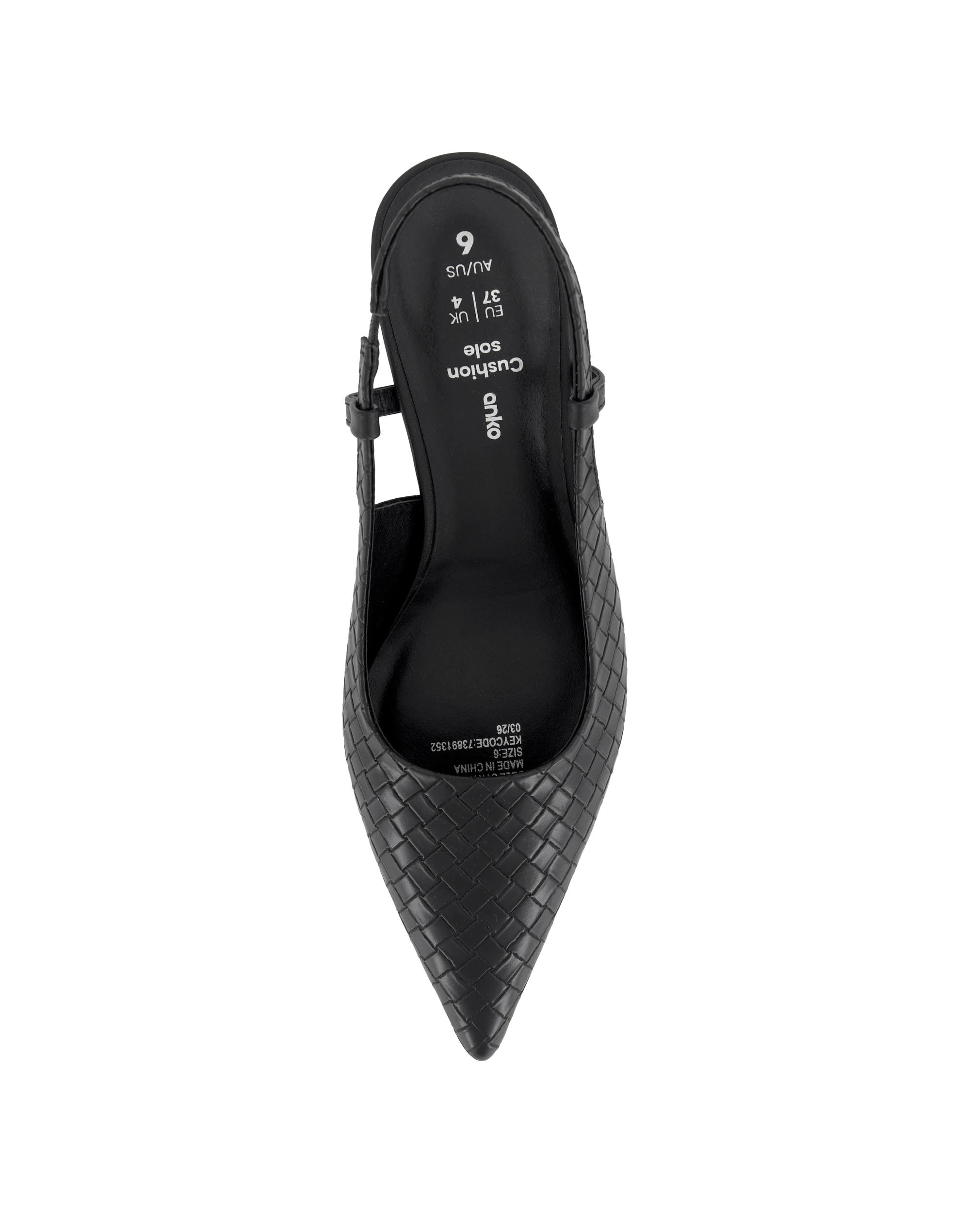 3 Slingback Kitten Heels Black, 3 of 5