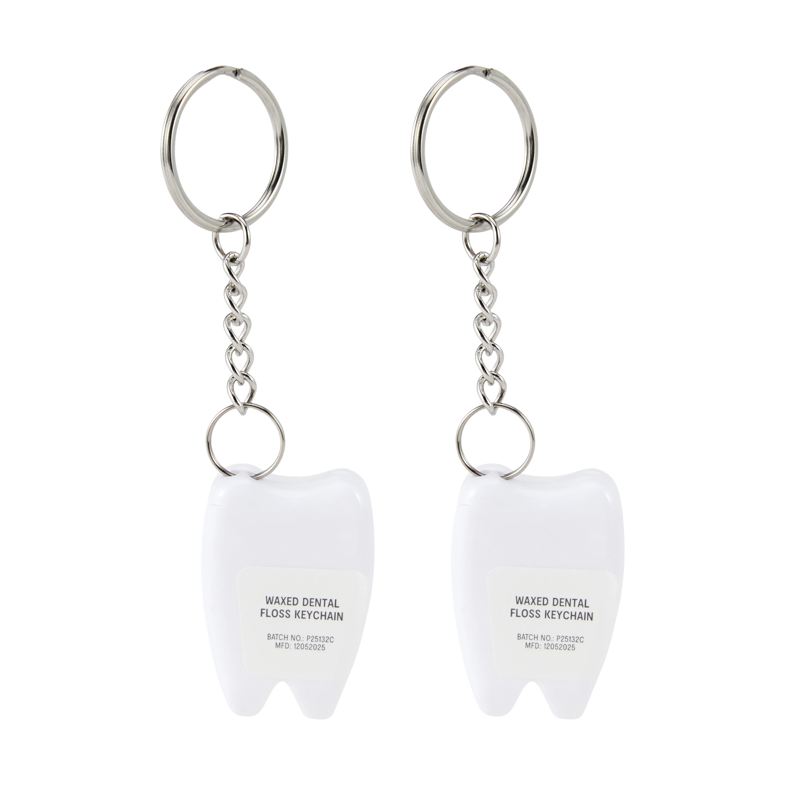 4 OXX Bodycare 2 Pack Waxed Dental Floss Keychains - Mint Flavoured, 4 of 5