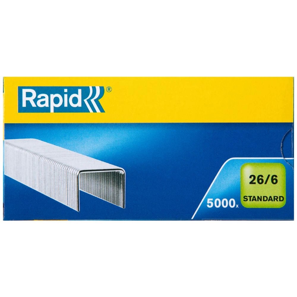 1 Rapid 26/6 Staples 5000 Pack, 1 of 2