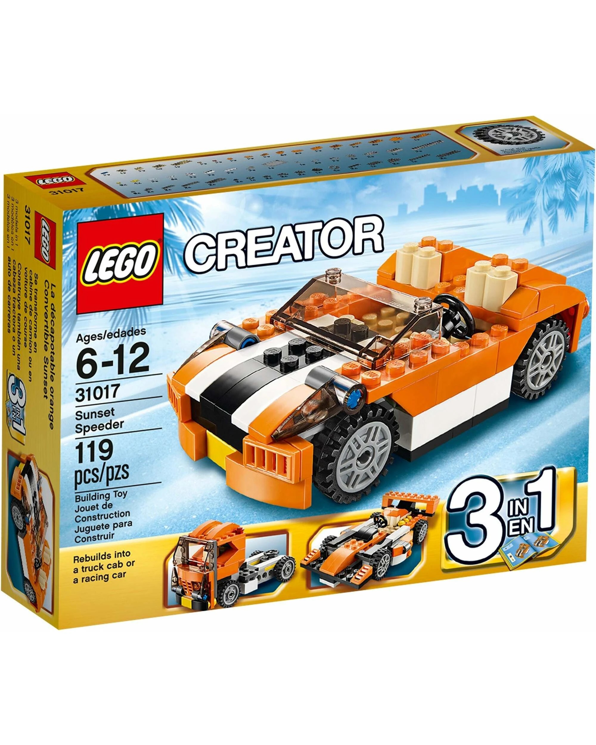 LEGO 31017 Sunset Speeder 3-in-1 Sports Car, Truck, Racer - Kmart