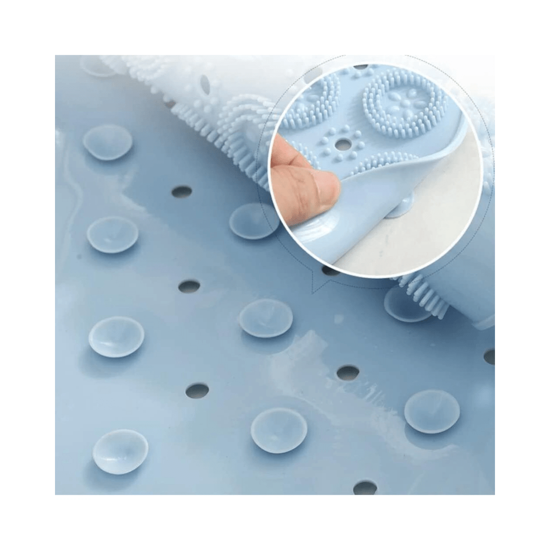 3 BR Home Round Non-Slip Shower Mat with Quick Drain and Massage Features, 3 of 8