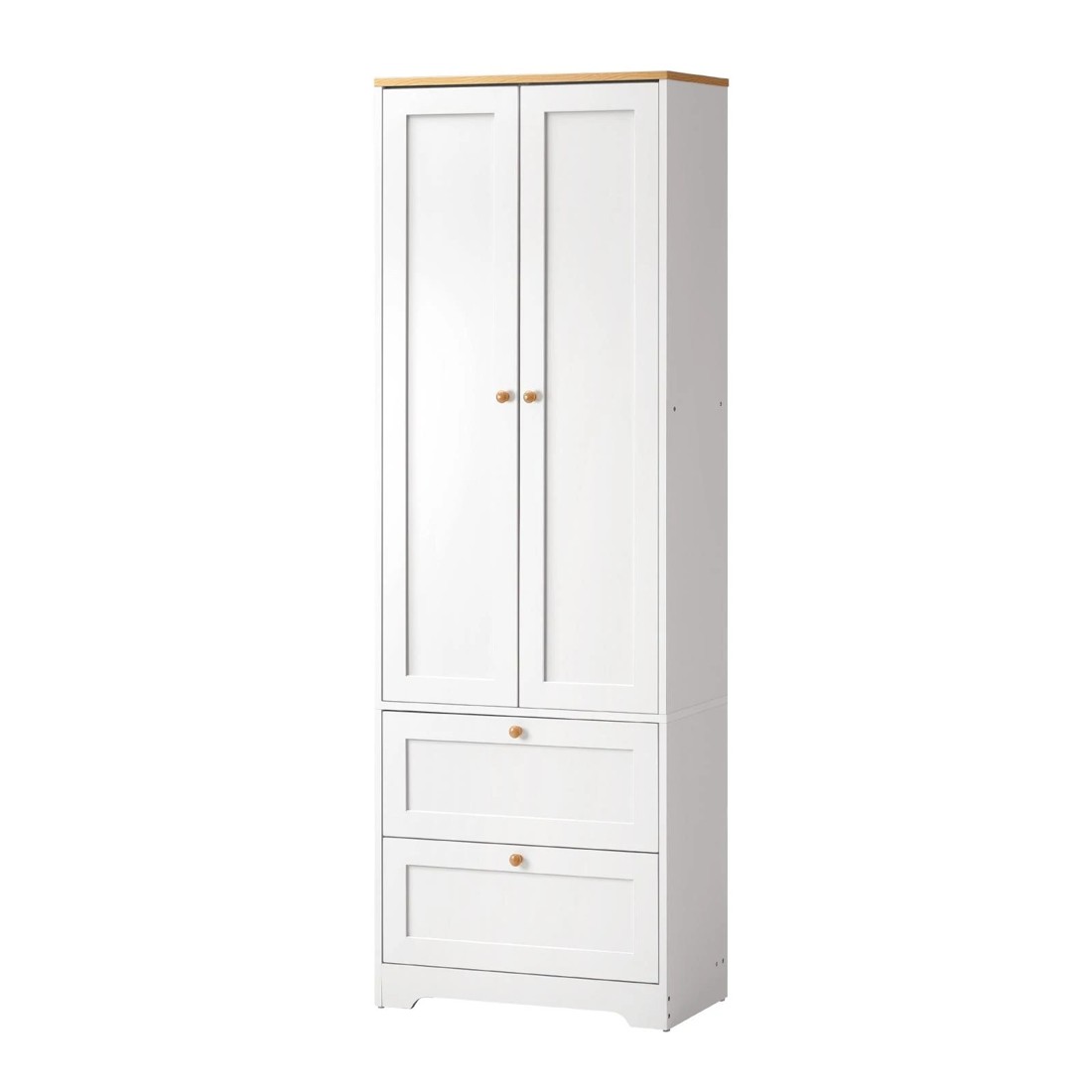 1 Oikiture Buffet Sideboard Storage Cabinet Kitchen Cupboard Wardrobe
 - White, 1 of 10