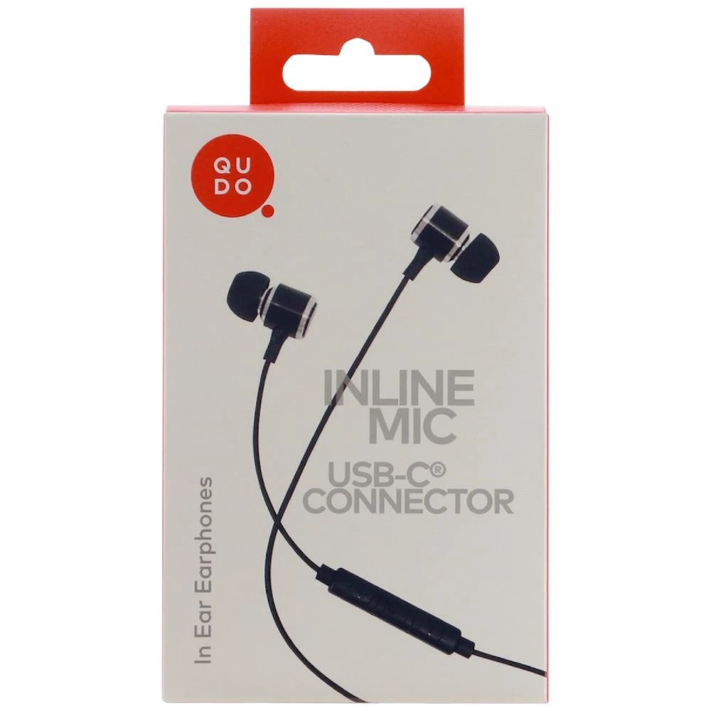 3 Qudo USB-C Earphones Black, 3 of 5